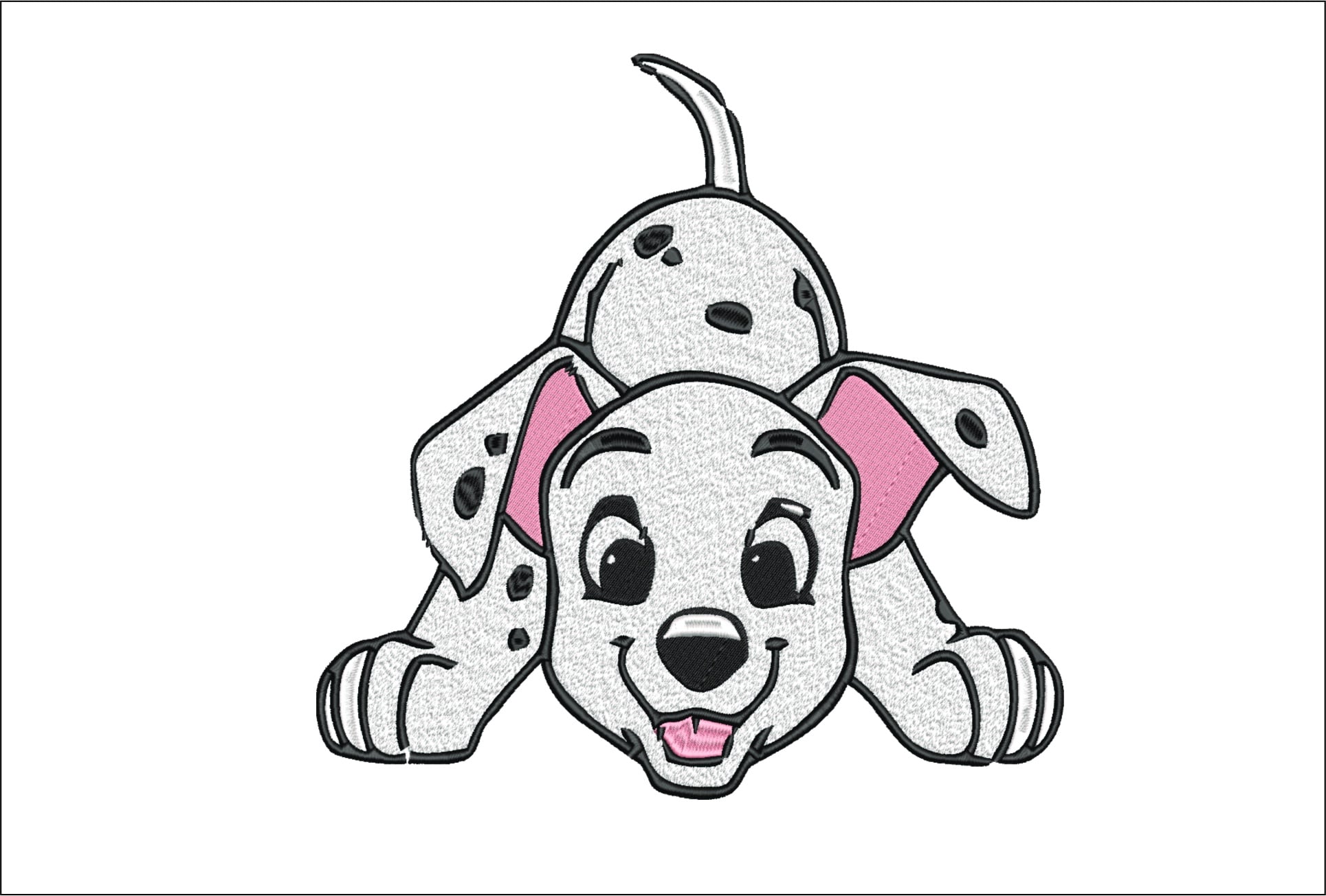 101 Dalmatian embroidery design Cartoon Pounce embroidery design machine pattern Baby toddler embroidery file instant download in a frame