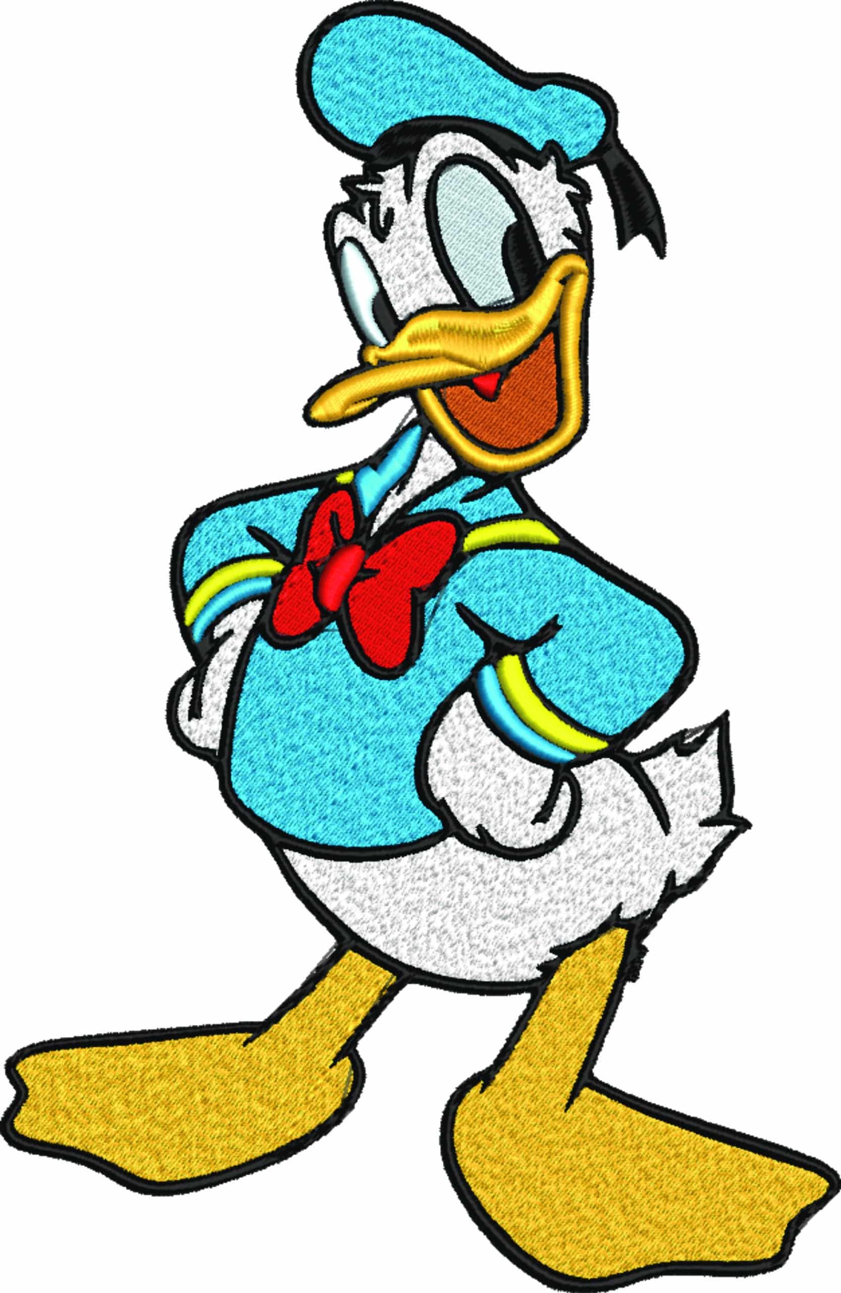 Donald Duck embroidery design machine embroidery design, design for kids, babies, infants, fill embroidery design, instant download 6 sizes — view 2