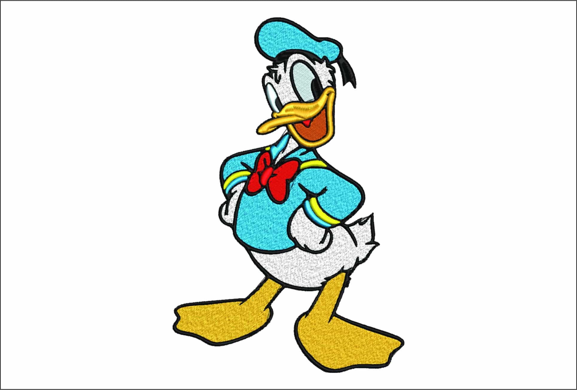 Donald Duck embroidery design machine embroidery design, design for kids, babies, infants, fill embroidery design, instant download 6 sizes