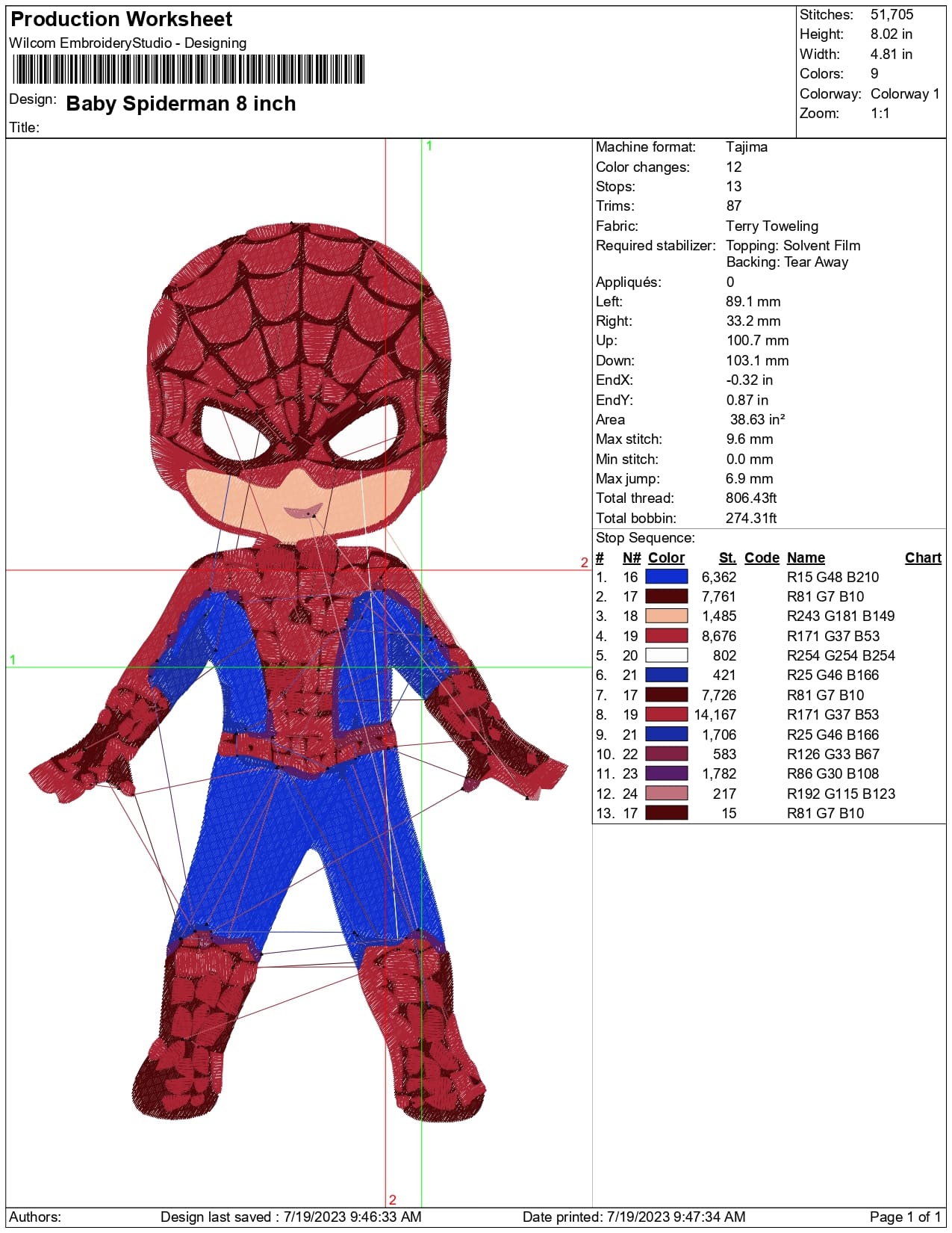Baby Spider Man embroidery design Cool Baby super hero design machine pattern Baby toddler embroidery file instant download in a frame — view 3