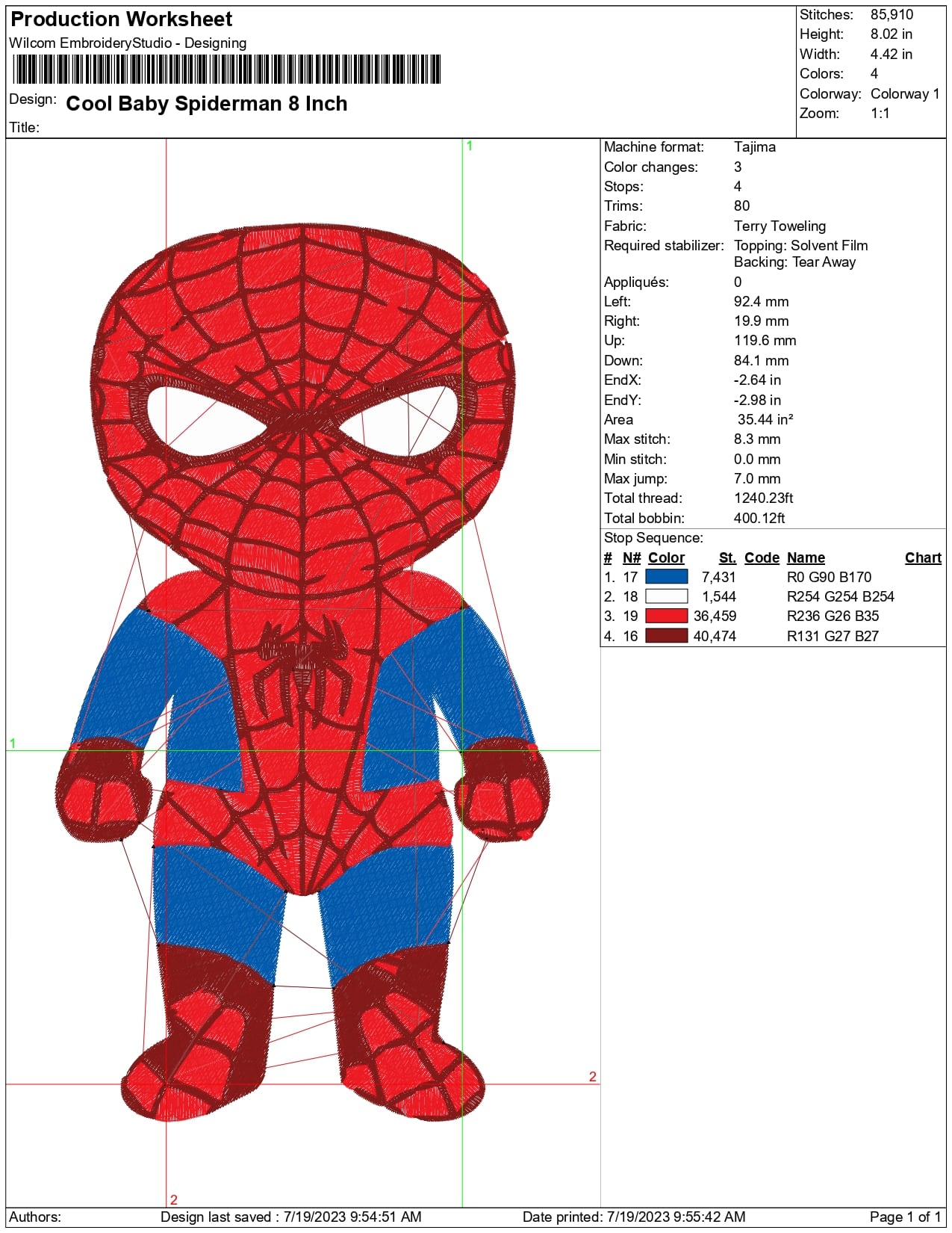 Cool Baby SpiderMan embroidery design Cool Baby super hero design machine pattern Baby toddler embroidery file instant download in a frame — view 3