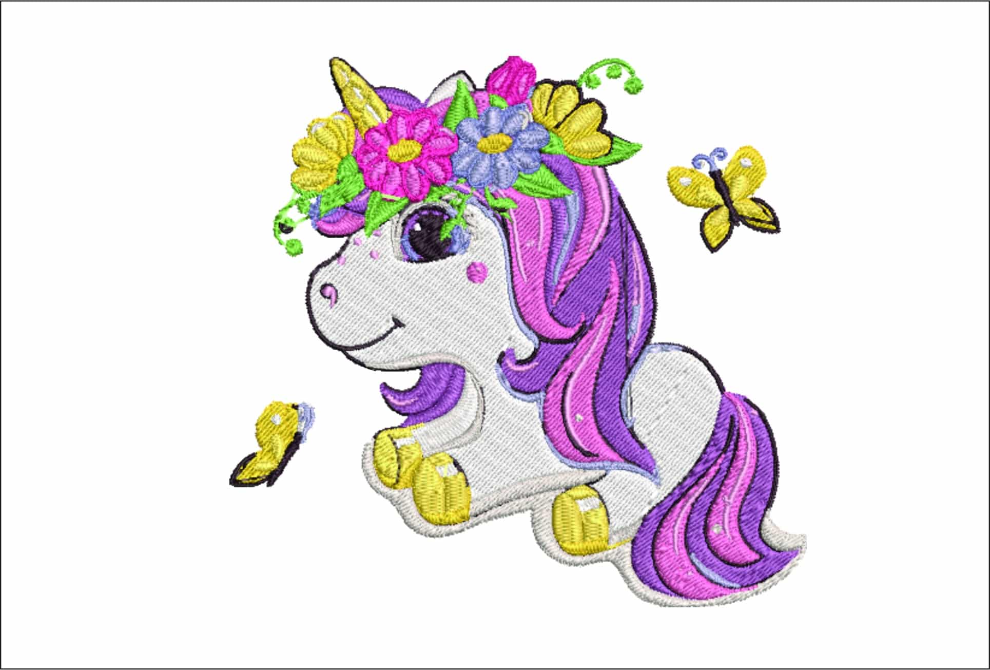 Unicorn embroidery design - Cartoon Unicron embroidery design machine pattern - Baby toddler embroidery file - instant download in a frame