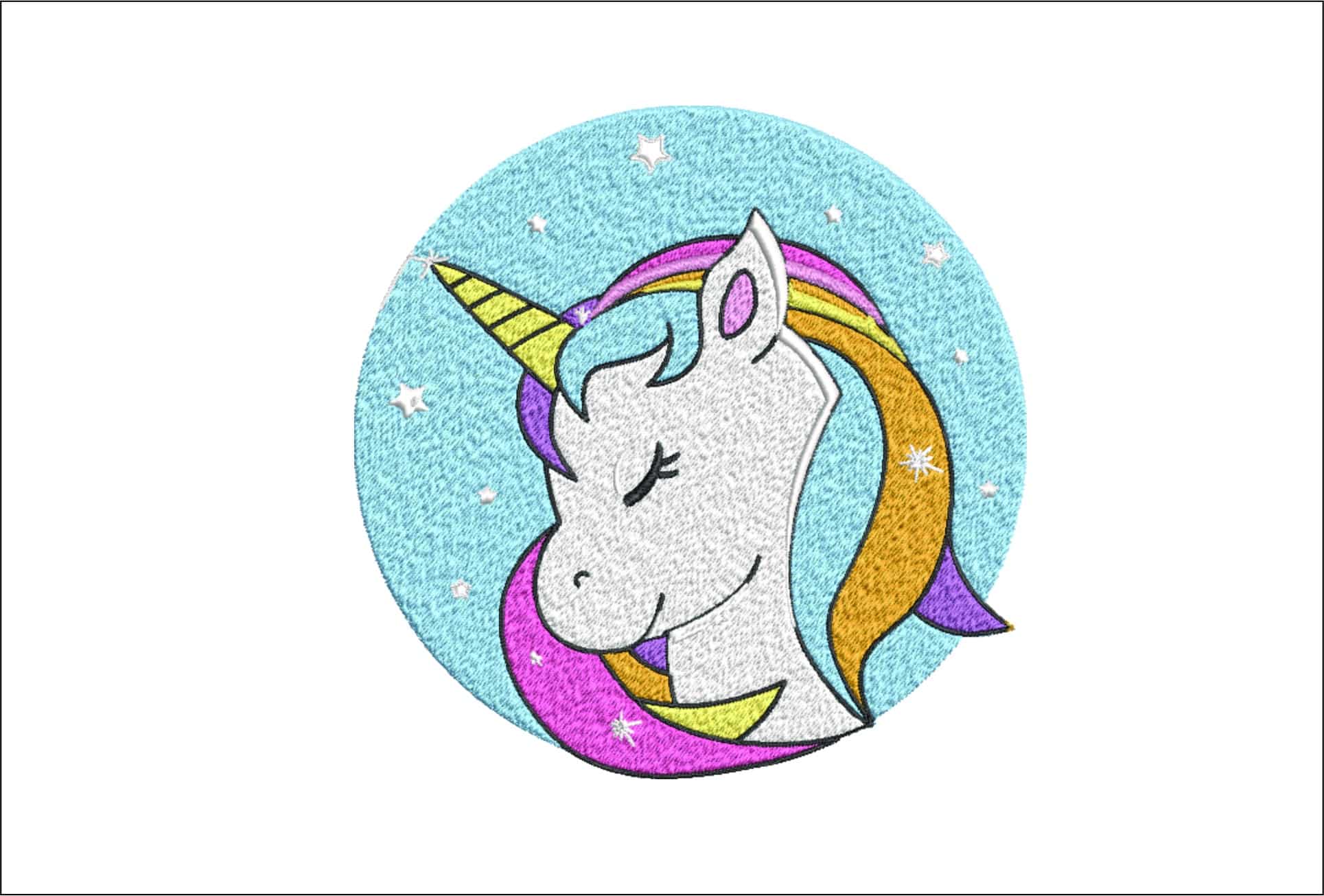 Unicorn embroidery design - Cartoon Unicron embroidery design machine pattern - Baby toddler embroidery file - instant download in a frame