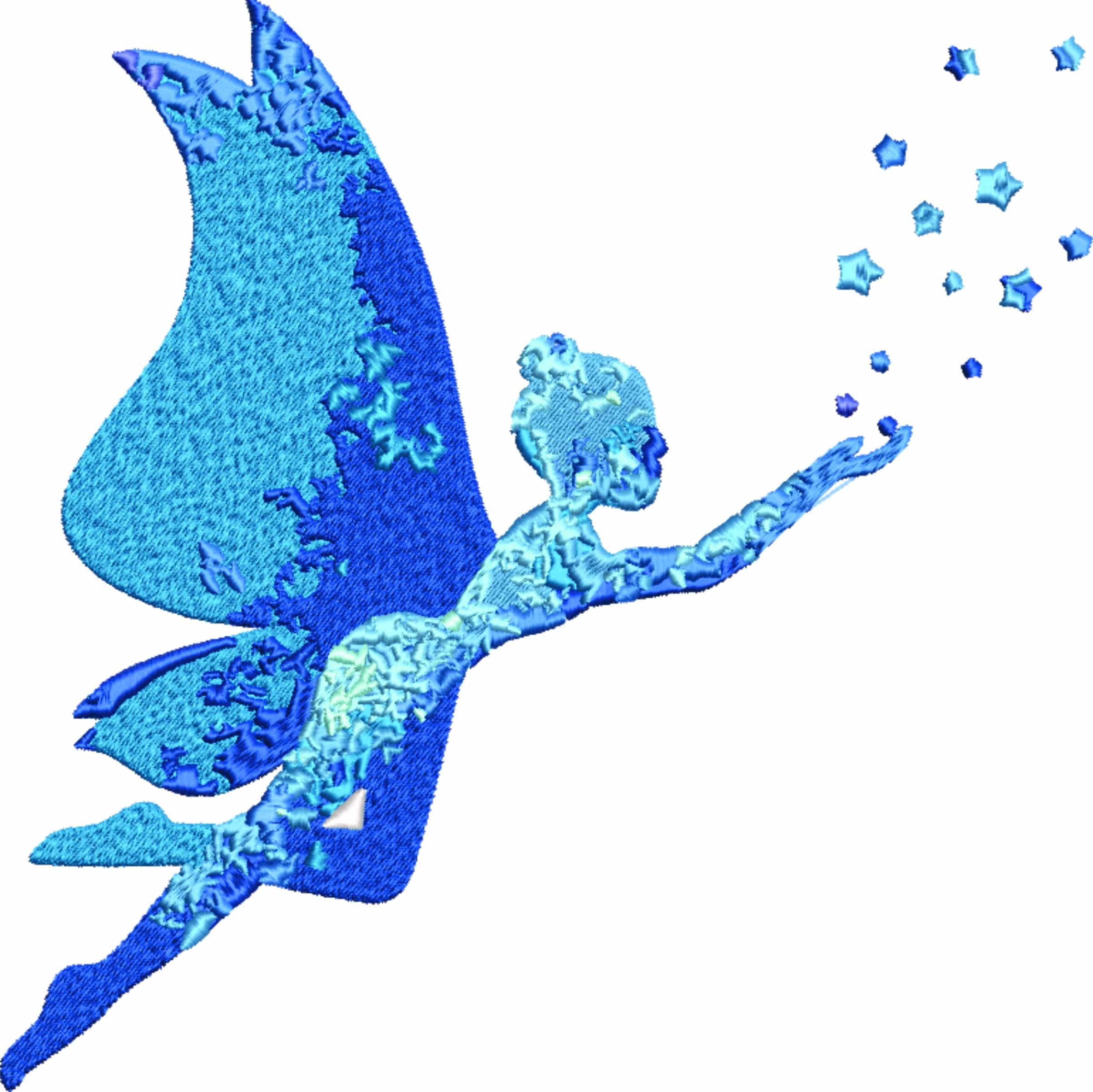 Blue Fairy embroidery design - Cartoon Fairy embroidery design machine pattern - Baby toddler embroidery file - instant download in a frame — view 2
