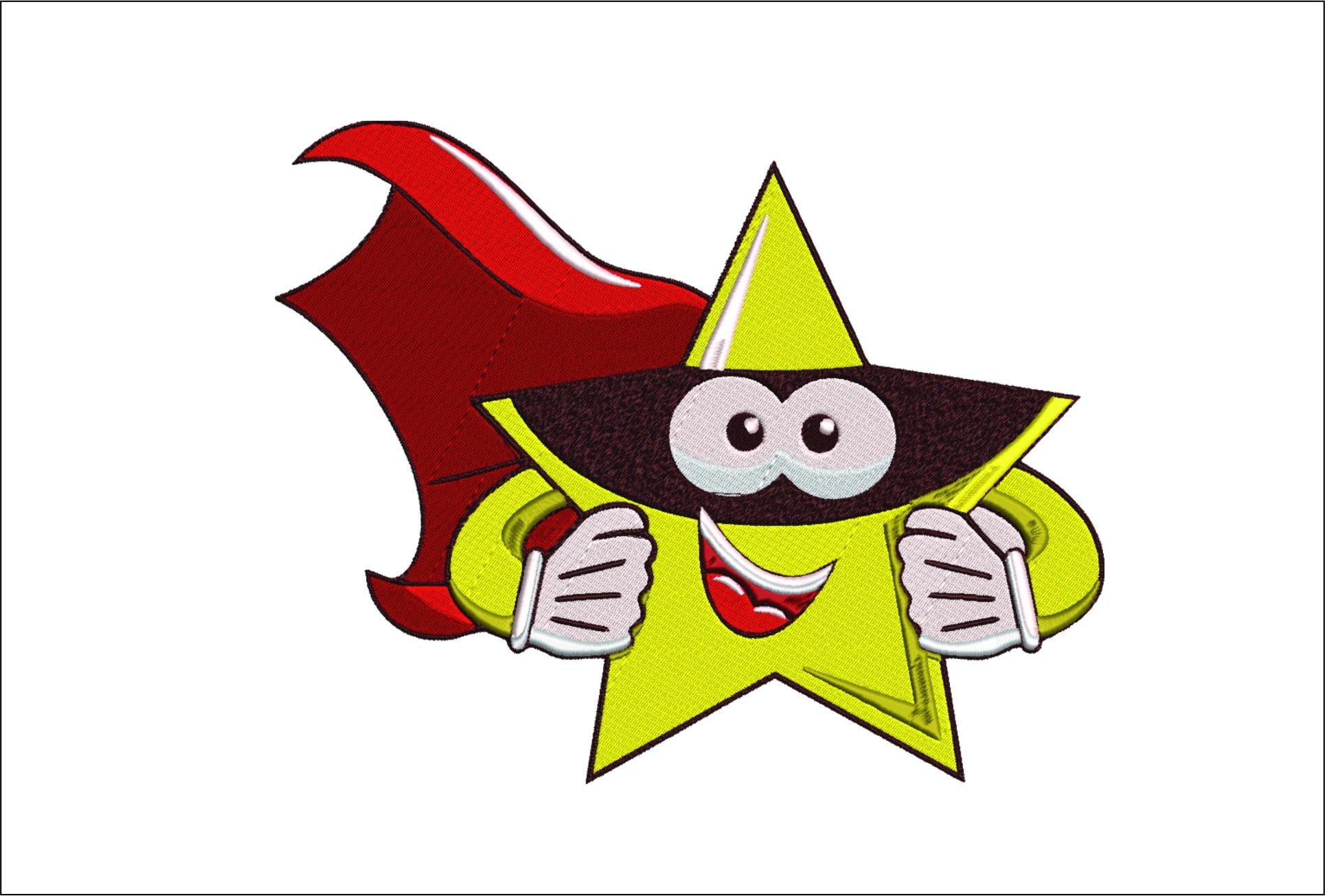 Star embroidery design - Cartoon Star embroidery design machine pattern Baby toddler embroidery file - instant download in a frame