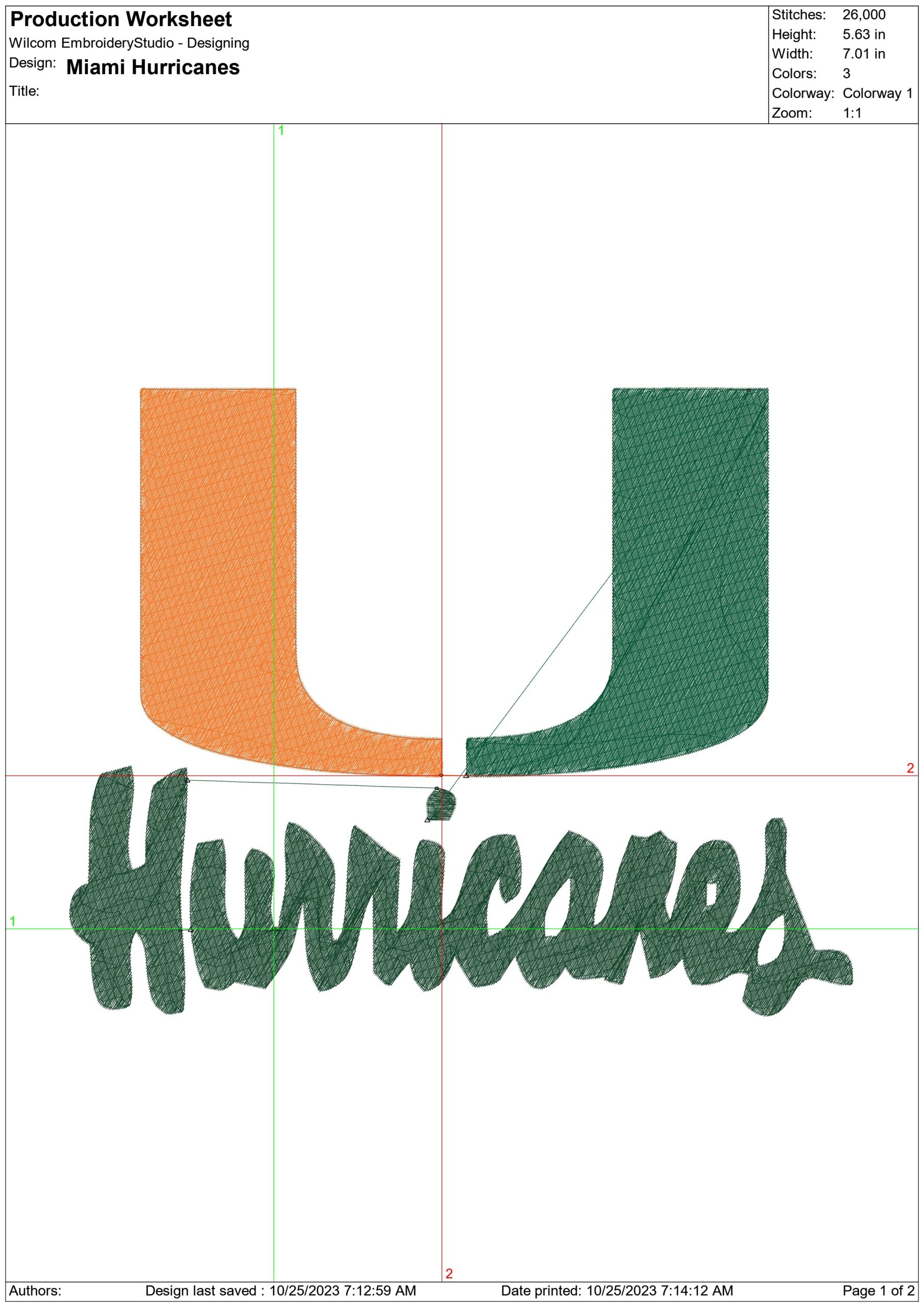 Miami Hurricanes embroidery design - Hard Rock Stadium embroidery machine pattern embroidery file - instant download — view 2