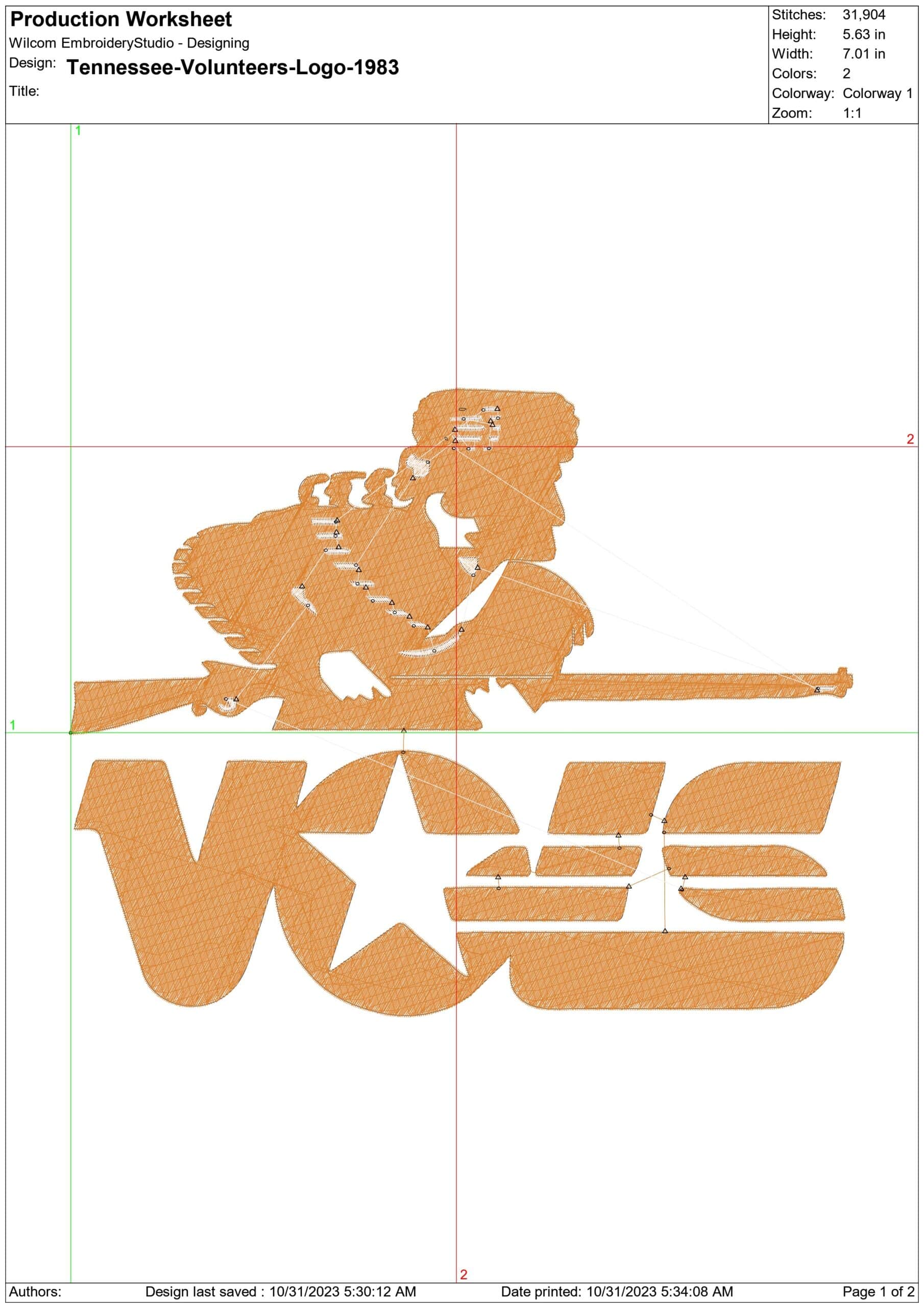 Tennessee Volunteers embroidery design University of Tennessee Logo embroidery machine pattern embroidery file instant download — view 2