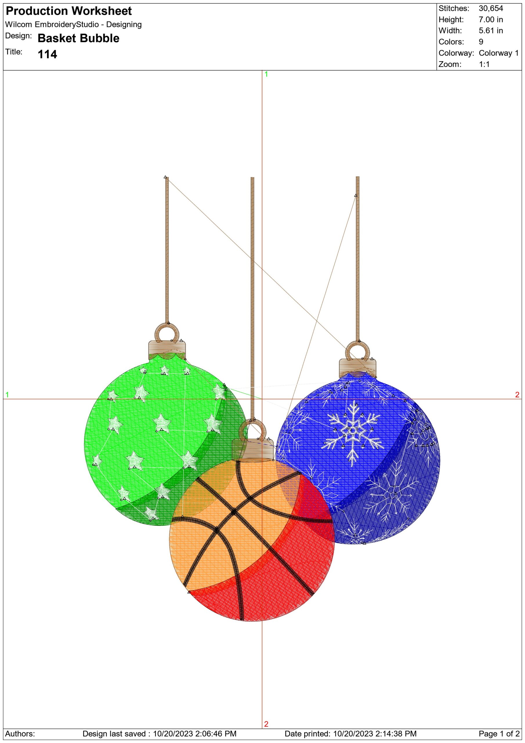 Bubble Basketball Christmas - embroidery file - instant download in a frame — view 2