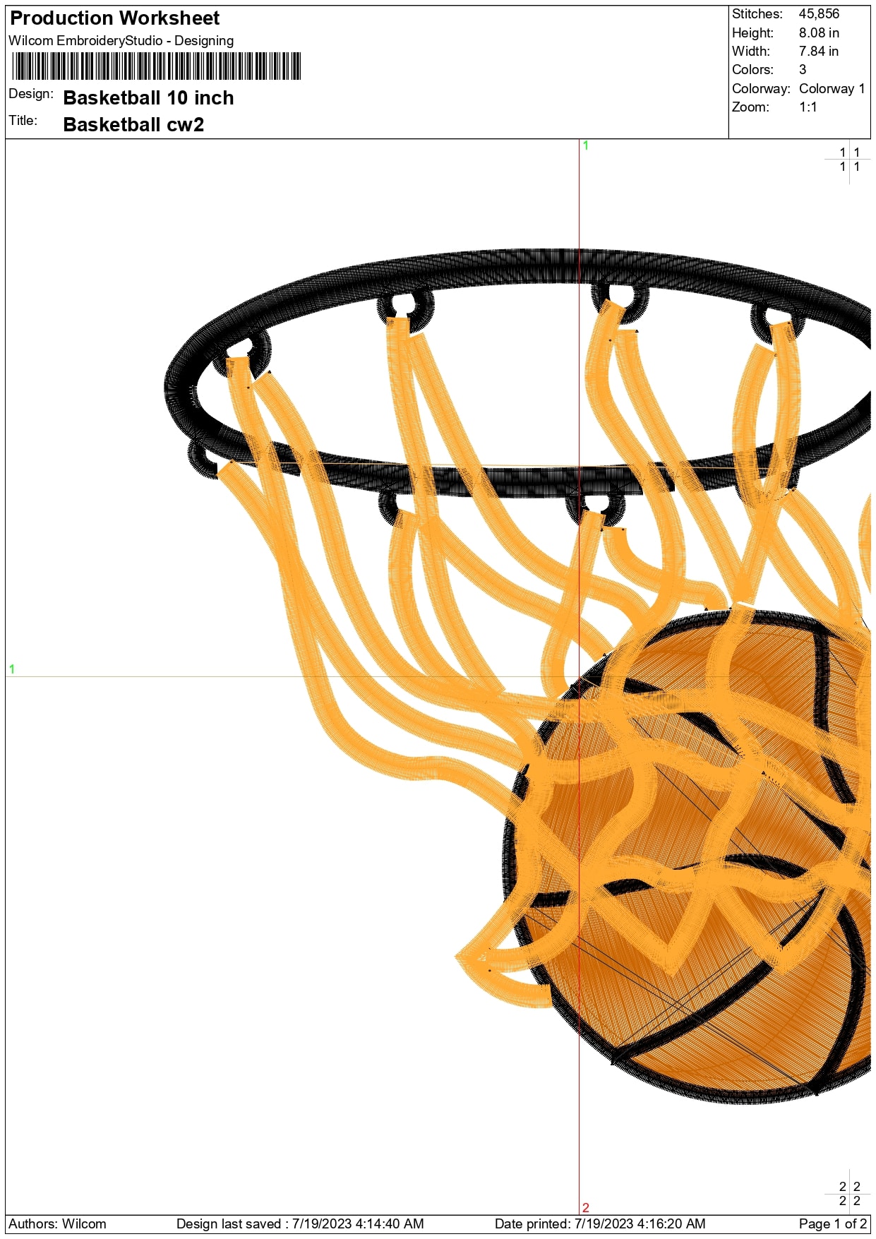 Basketball Hoop embroidery design - basketball Hoop embroidery machine pattern embroidery file - instant download — view 2