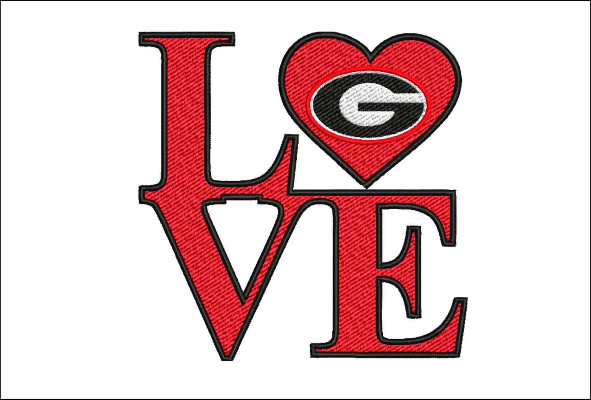 Love Georgia  embroidery design - Love Georgia  Embroidery Machine Pattern  Logo