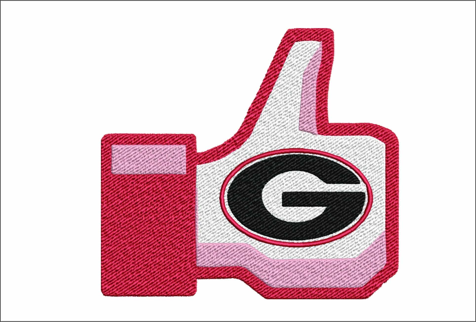 Thumbs Georgia  embroidery design - Thumbs Georgia  Embroidery Machine Pattern  Logo