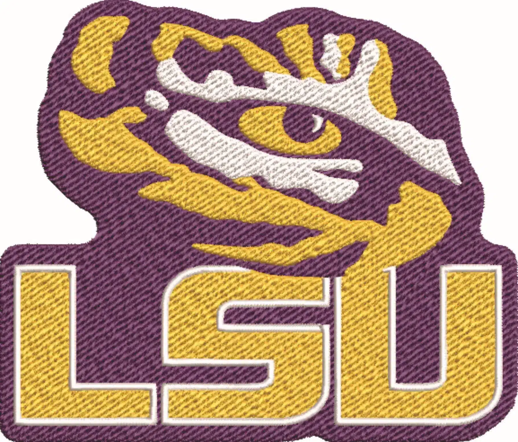 LSU Eye Fighting Tigers embroidery design - Fighting Tigers Logo - Louisiana State University  Logo  embroidery machine  pattern embroidery file - instant download in a frame — view 4