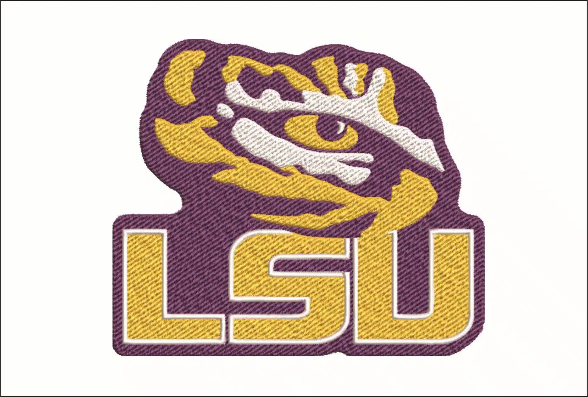 LSU Eye Fighting Tigers embroidery design - Fighting Tigers Logo - Louisiana State University  Logo  embroidery machine  pattern embroidery file - instant download in a frame
