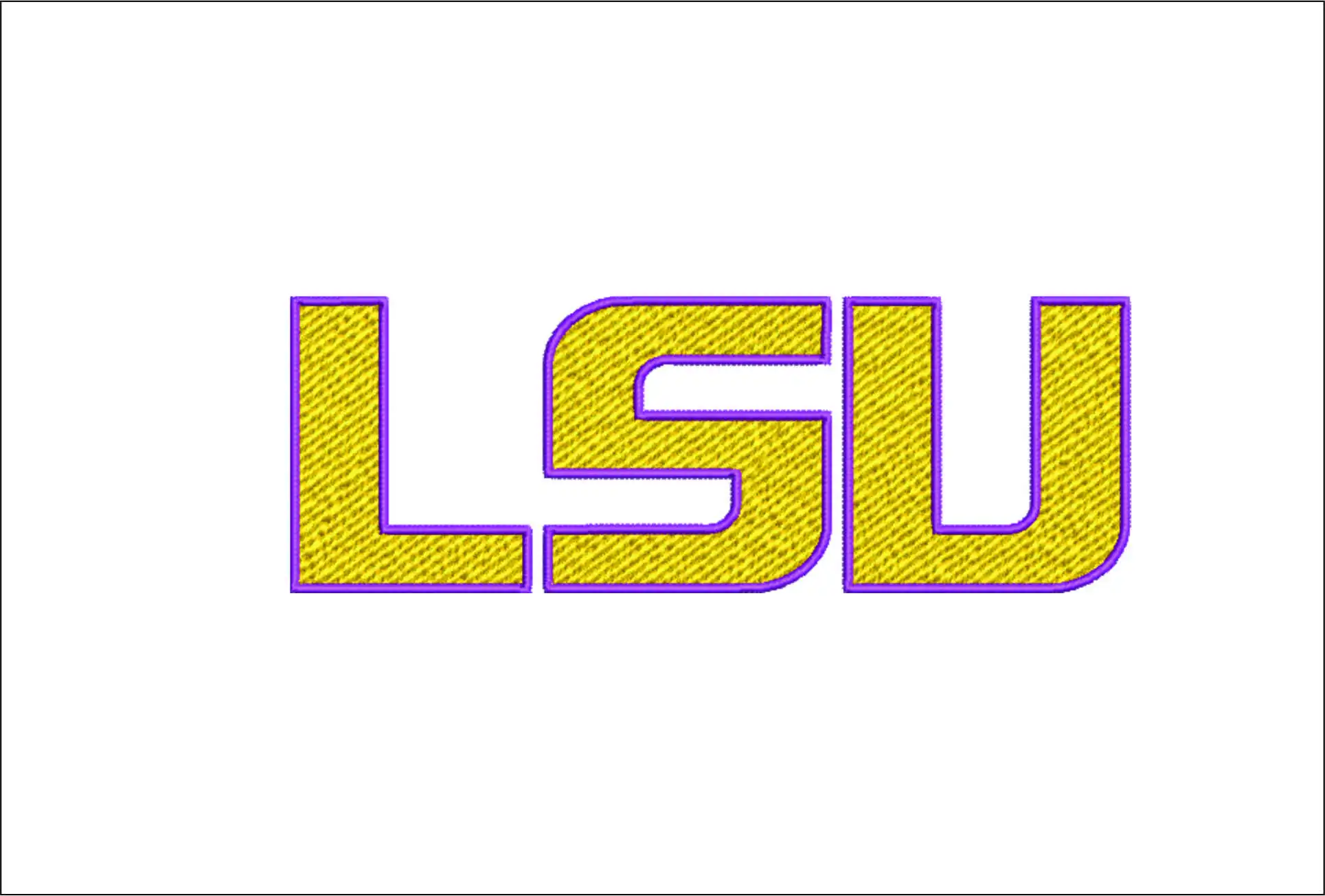 LSU Highlight embroidery design - LSU Highlight Logo embroidery machine pattern embroidery file - instant download in a frame