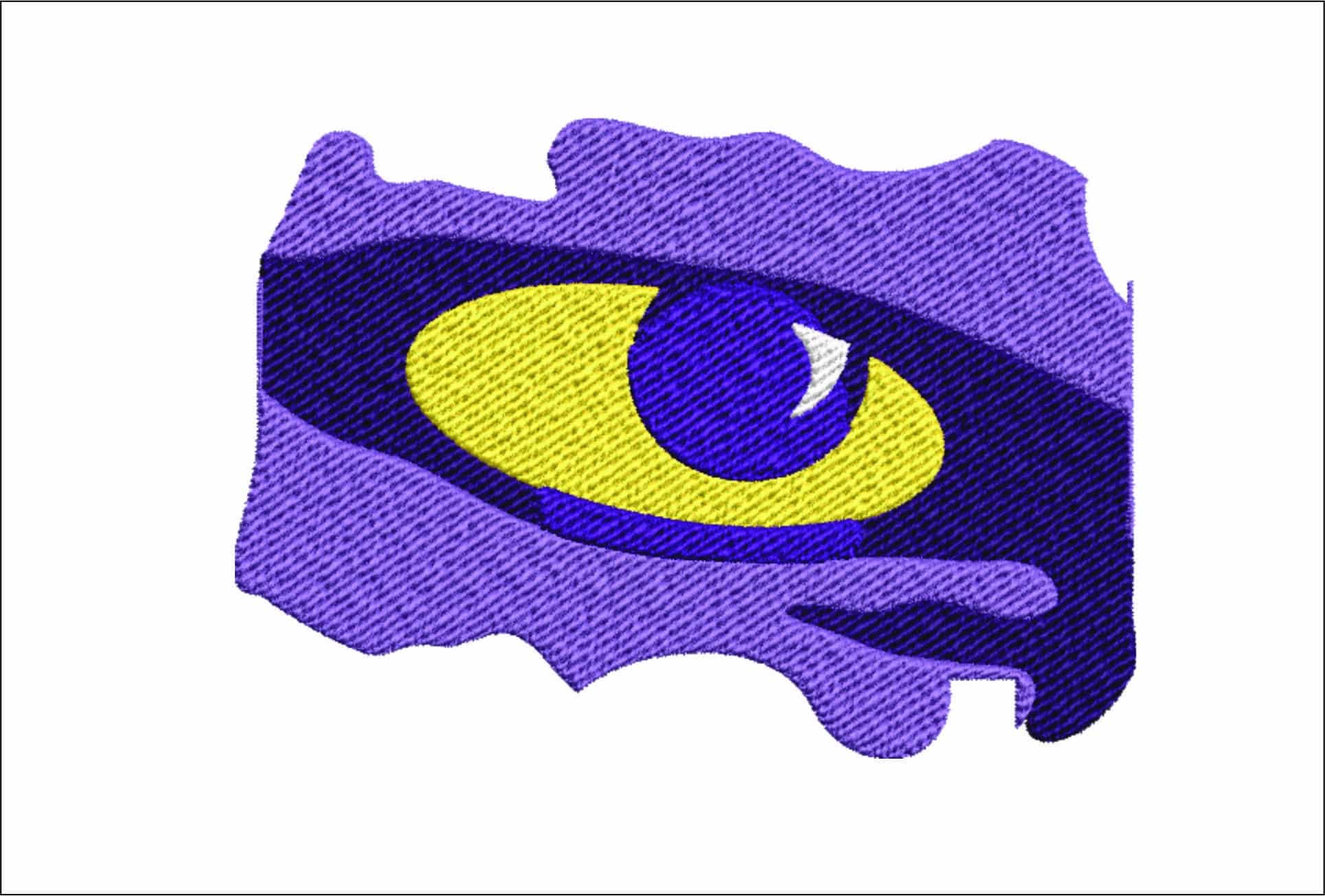 LSU Eye Fighting Tigers embroidery  - LSU  Eye Logo  embroidery machine  pattern embroidery file - instant download in a frame