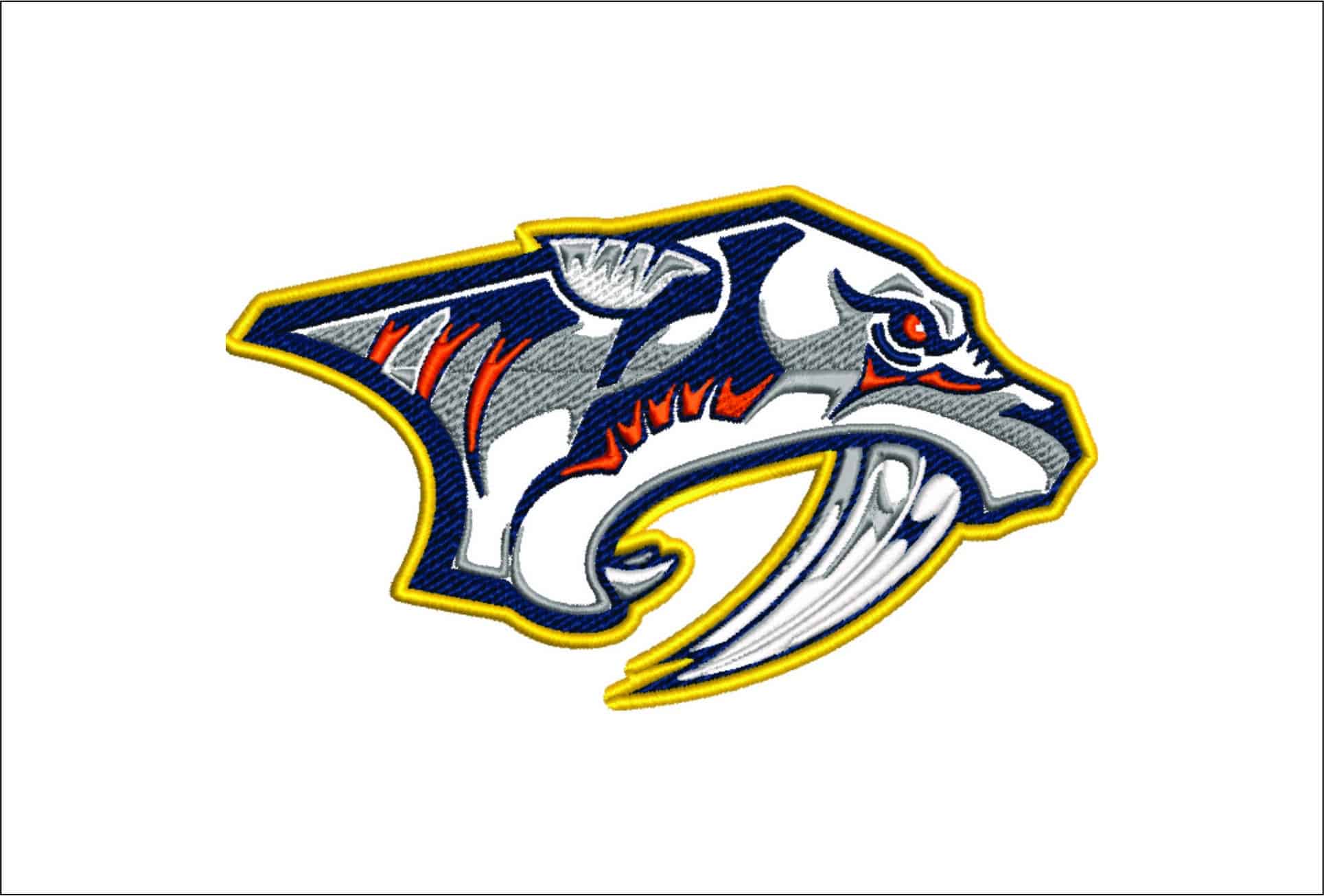 Nashville Predators Logo 1998 - Preds at Bridgestone Arena - embroidery machine pattern embroidery file - instant download in a frame