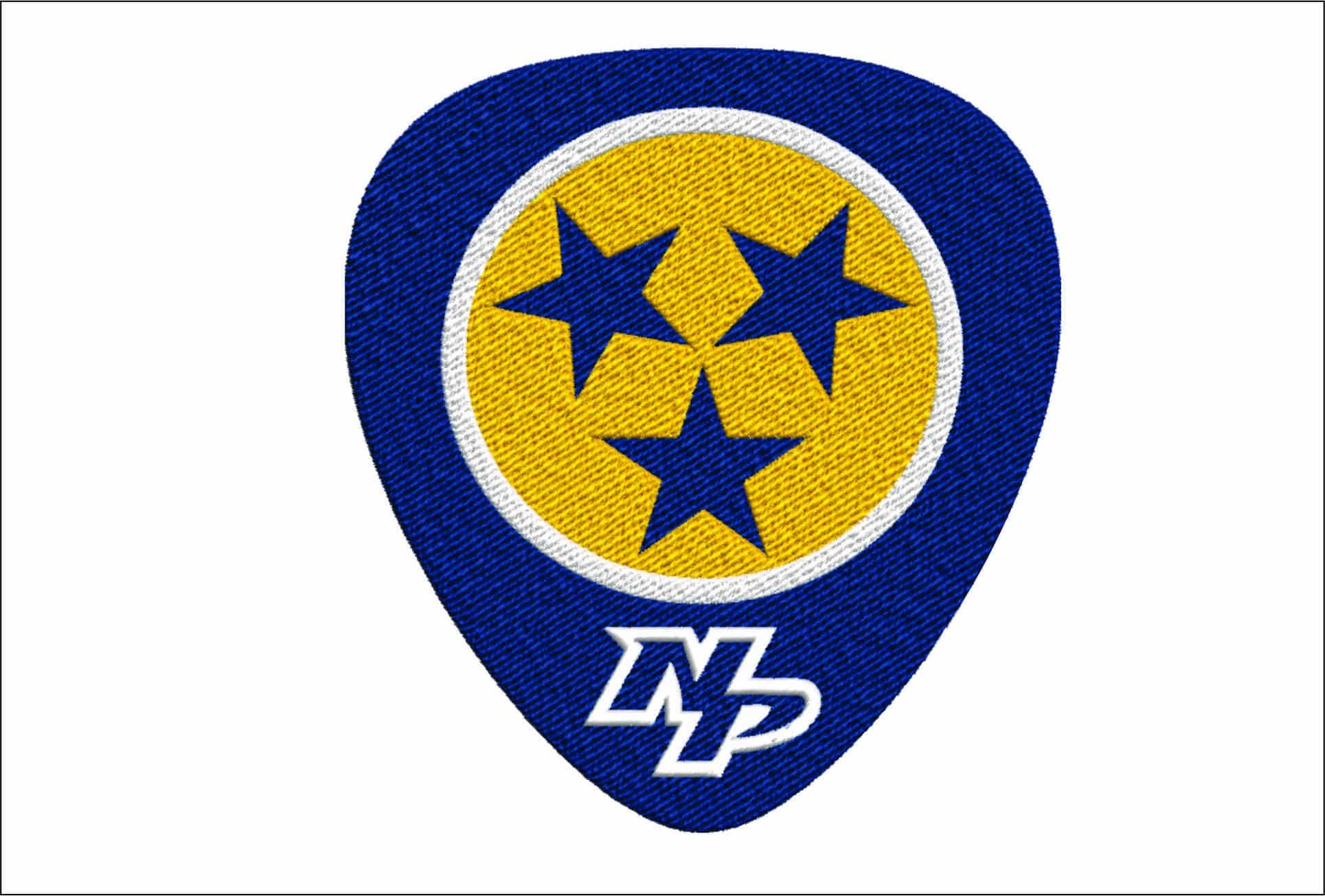Nashville Predators Logo emblem and stars - Preds at Bridgestone Arena - embroidery machine pattern embroidery file - instant download in a frame