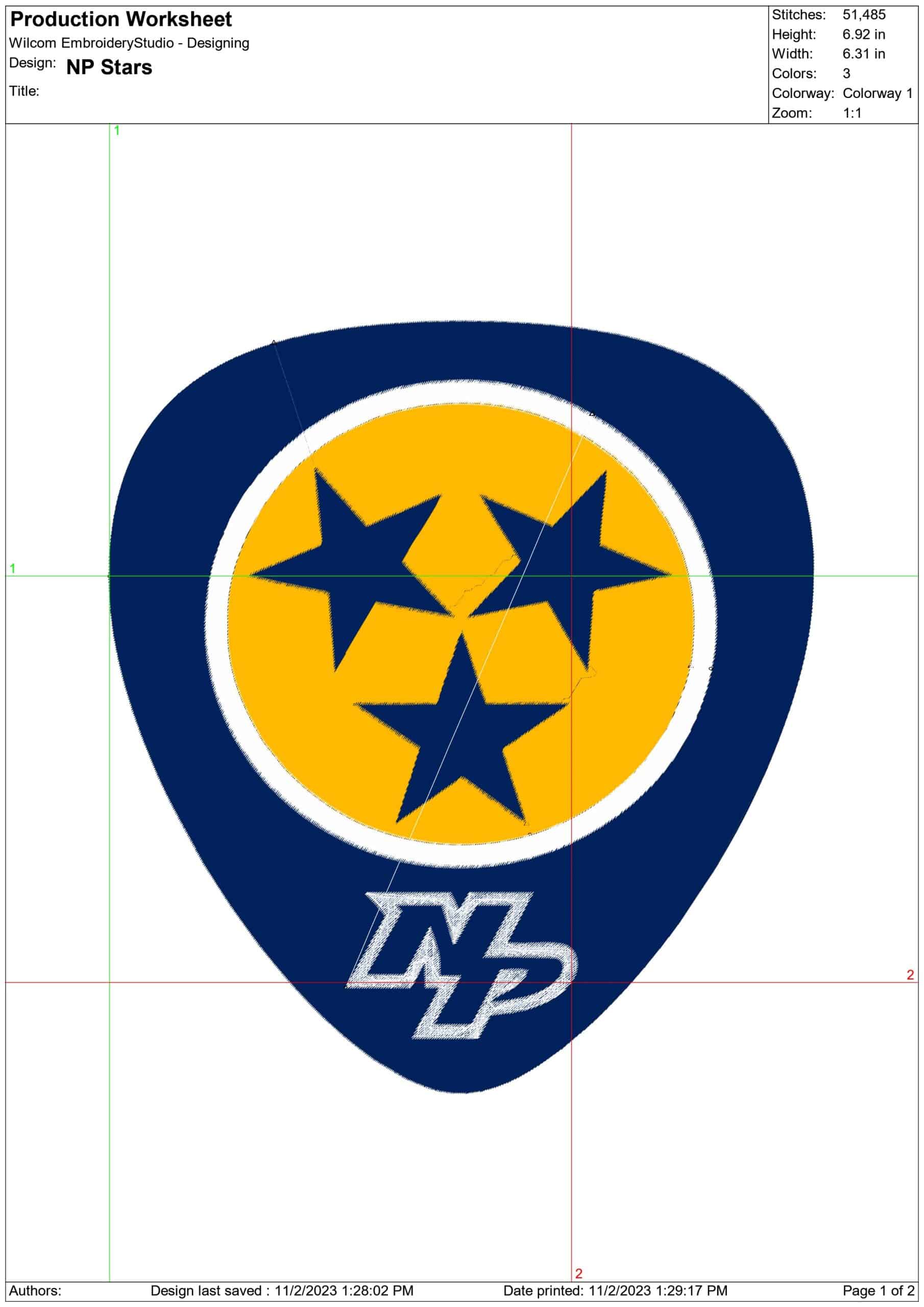 Nashville Predators Logo emblem and stars - Preds at Bridgestone Arena - embroidery machine  pattern embroidery file - instant download in a frame — view 3