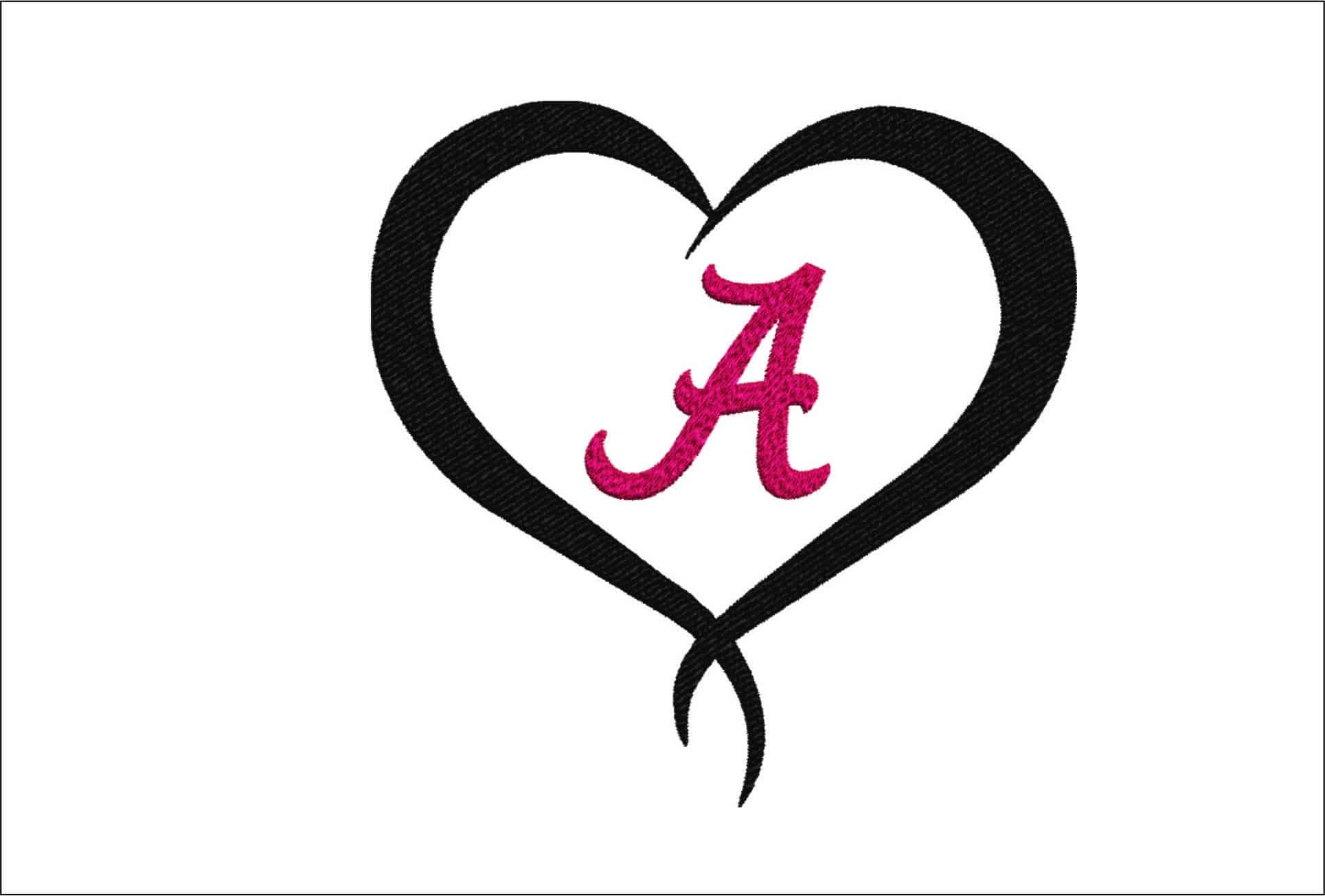 Alabama Twisted Heart embroidery design - Alabama Twisted Heart embroidery machine pattern embroidery file - instant download