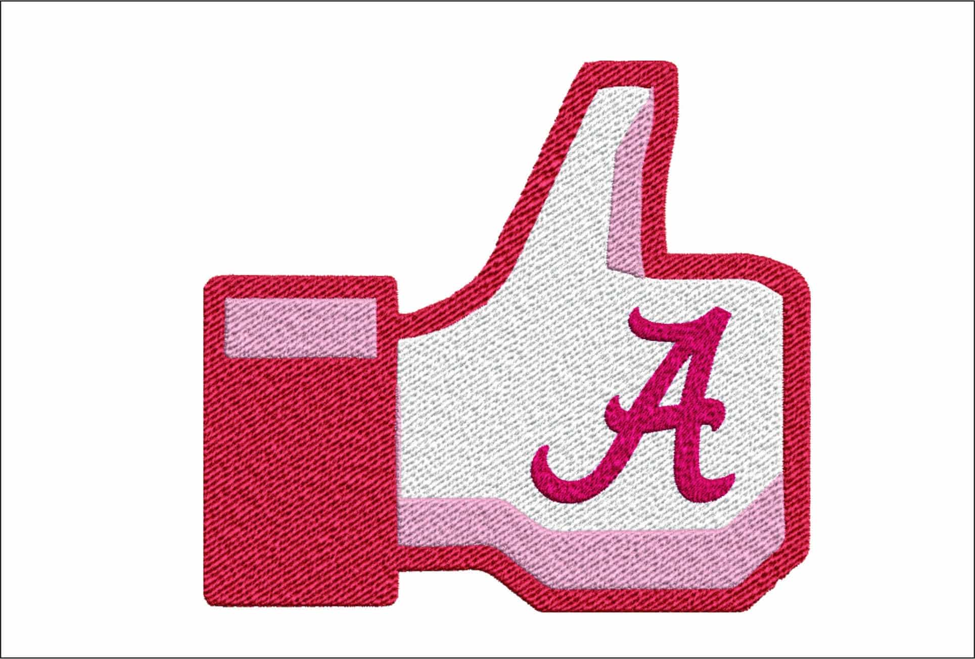 Alabama Thumbs embroidery design - Alabama Thumbs embroidery machine pattern embroidery file - instant download