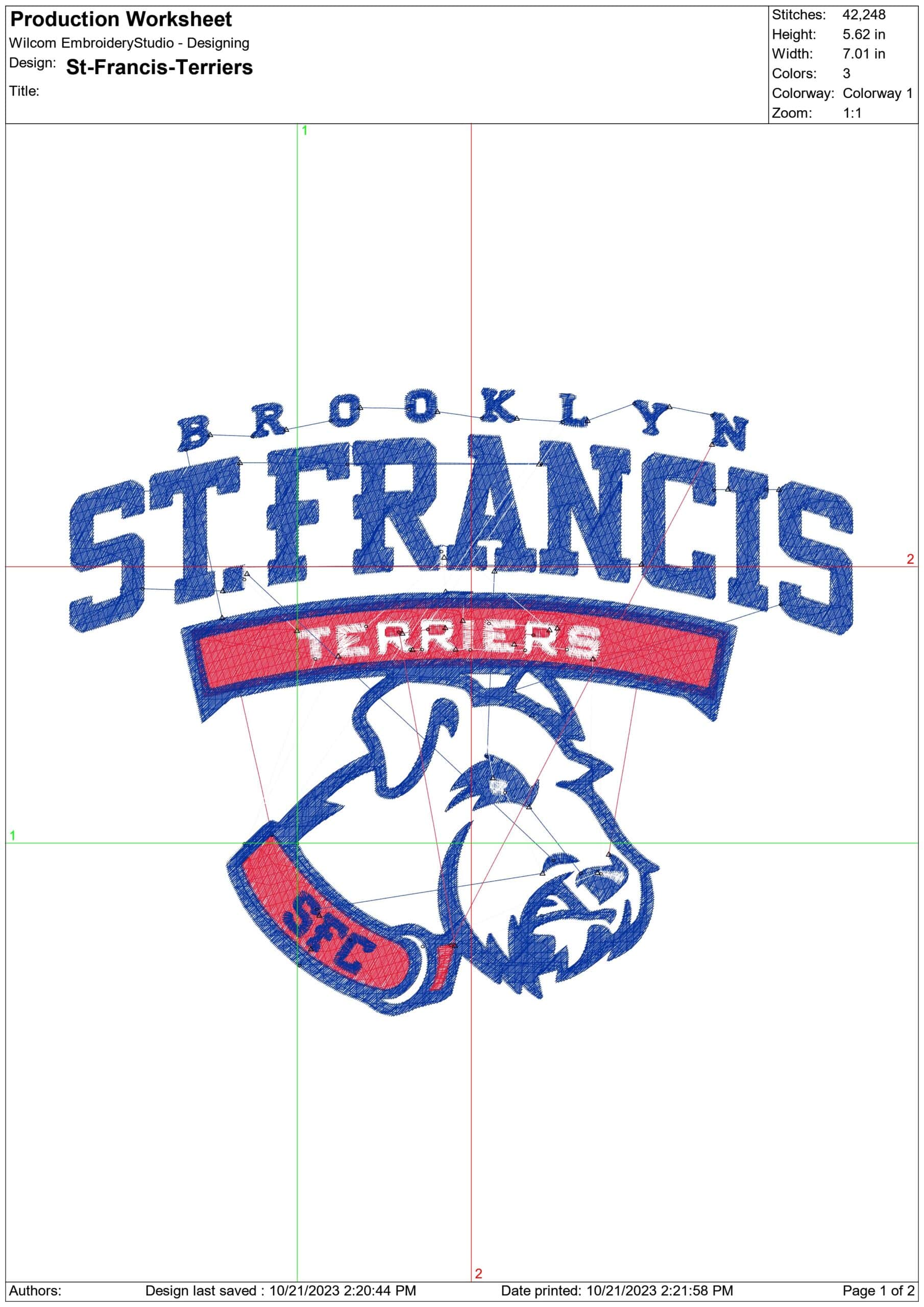 St-Francis Terriers Logo embroidery design - St-Francis Terriers Logo  embroidery machine pattern embroidery file - instant download — view 2