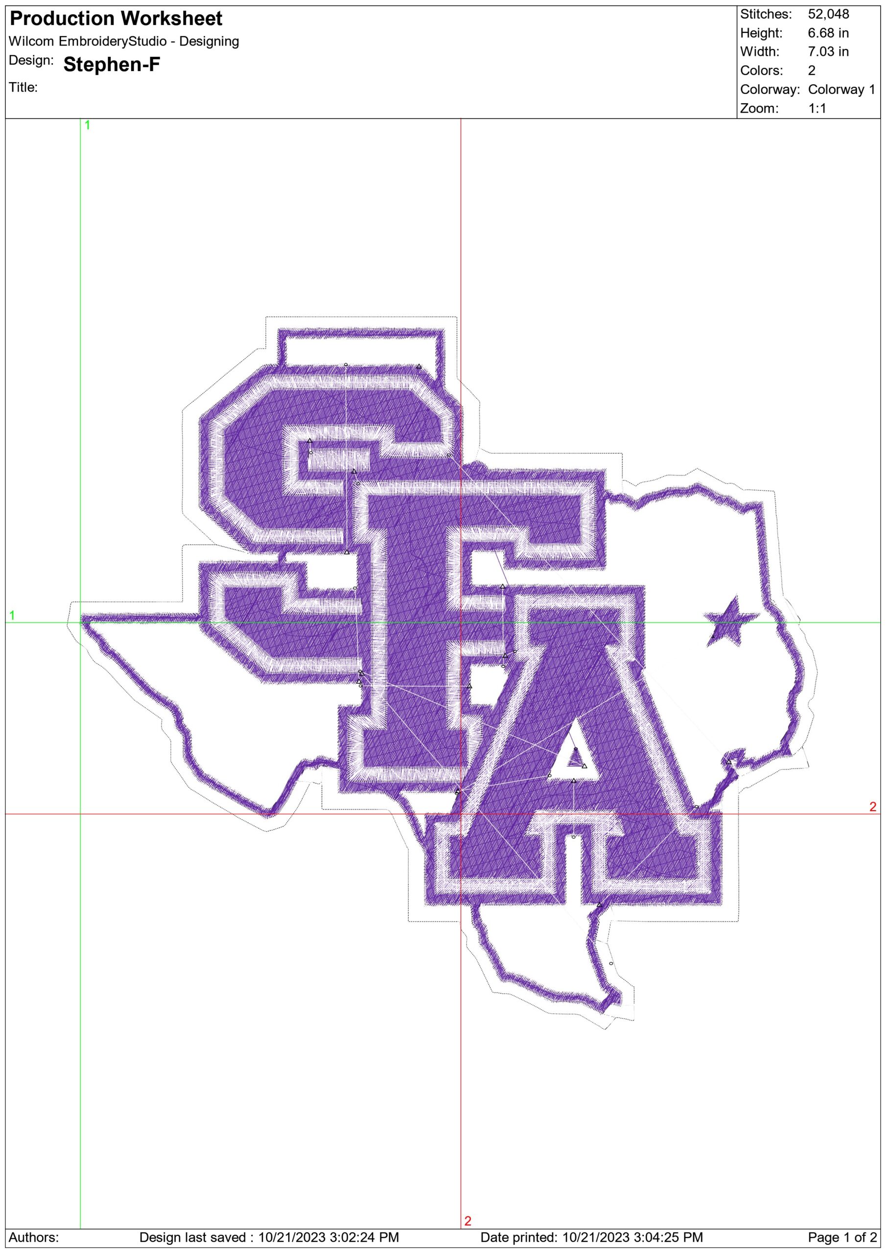 Stephen-F-Austin Lumberjacks Logo embroidery design -Stephen-F-Austin Lumberjacks Logo  embroidery machine pattern embroidery file - instant download — view 2