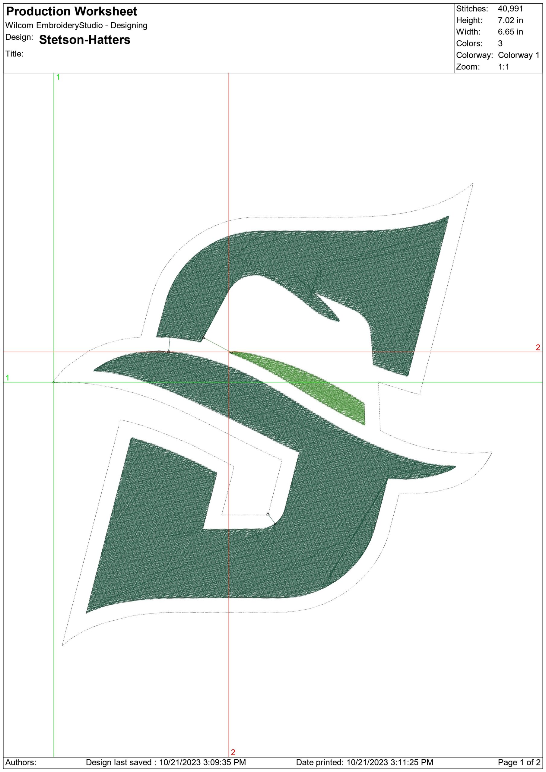 Stetson Hatters Logo embroidery design -Stetson Hatters Logo  embroidery machine pattern embroidery file - instant download — view 2