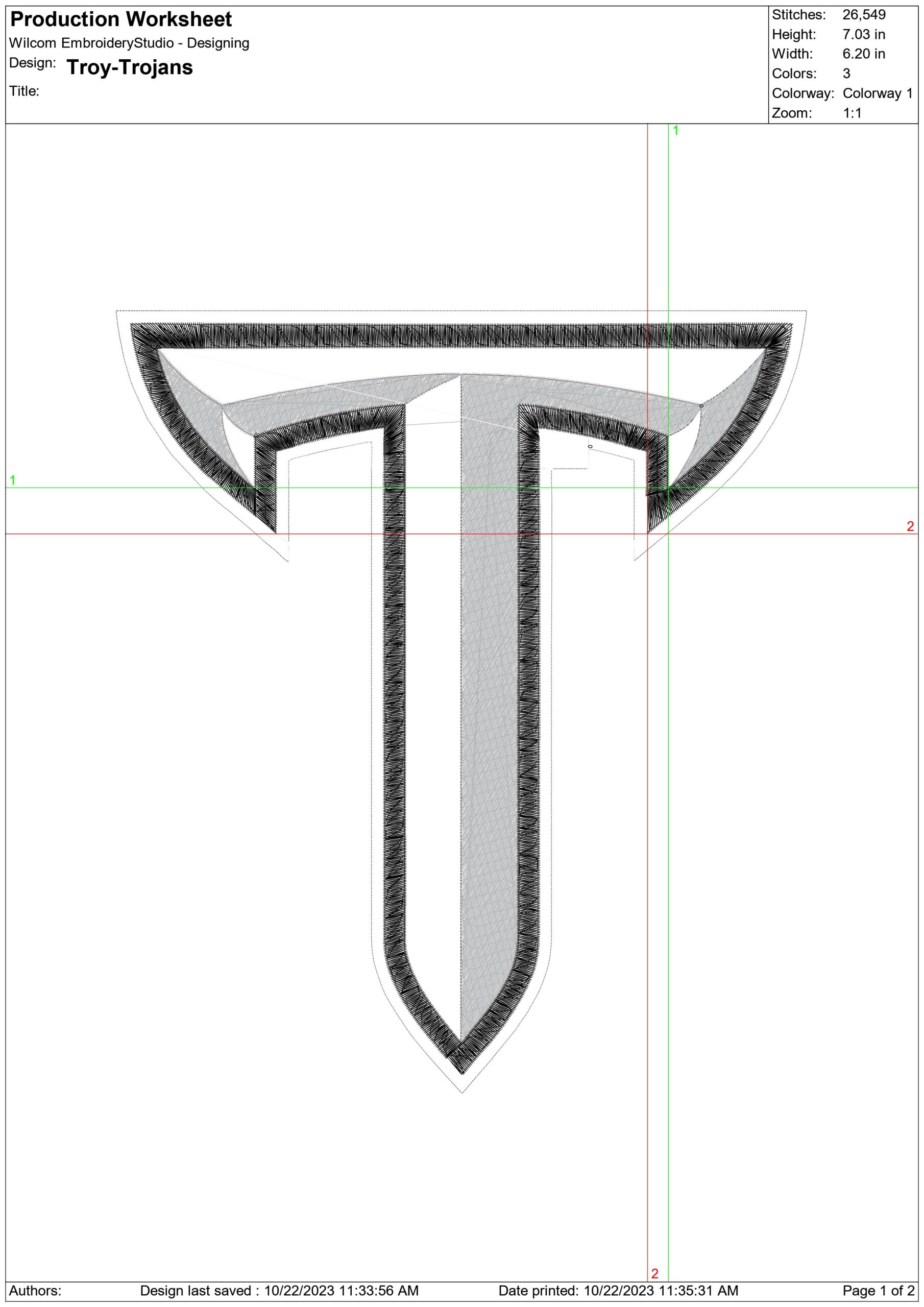 Troy Trojans Logo embroidery design -Troy Trojans Logo  embroidery machine pattern embroidery file - instant download — view 2