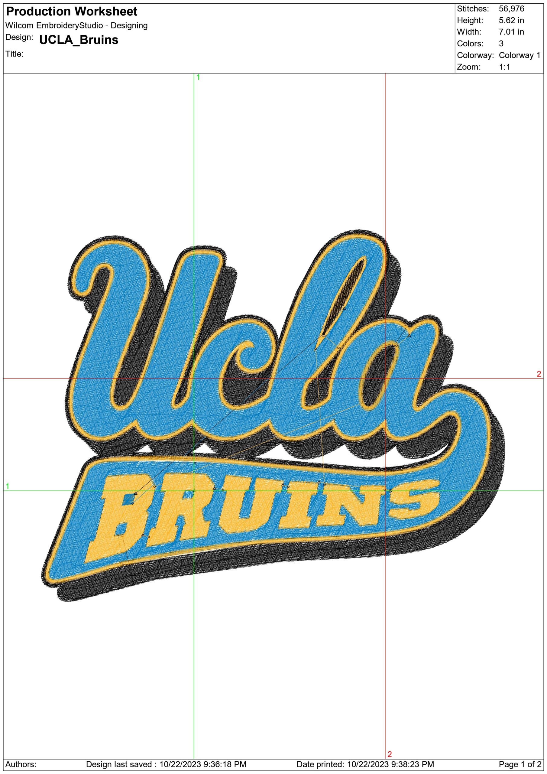 UCLA Bruins logo embroidery design -UCLA Bruins logo embroidery machine pattern embroidery file - instant download — view 2