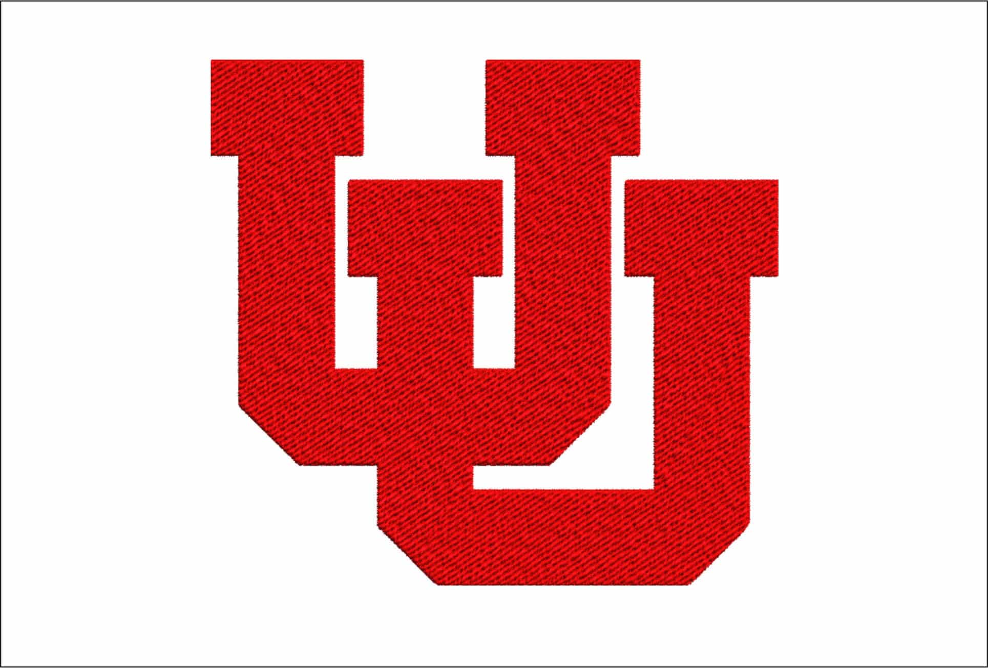 Utah Utes Primary logo embroidery design -Utah Utes Primary logo  embroidery machine pattern embroidery file - instant download