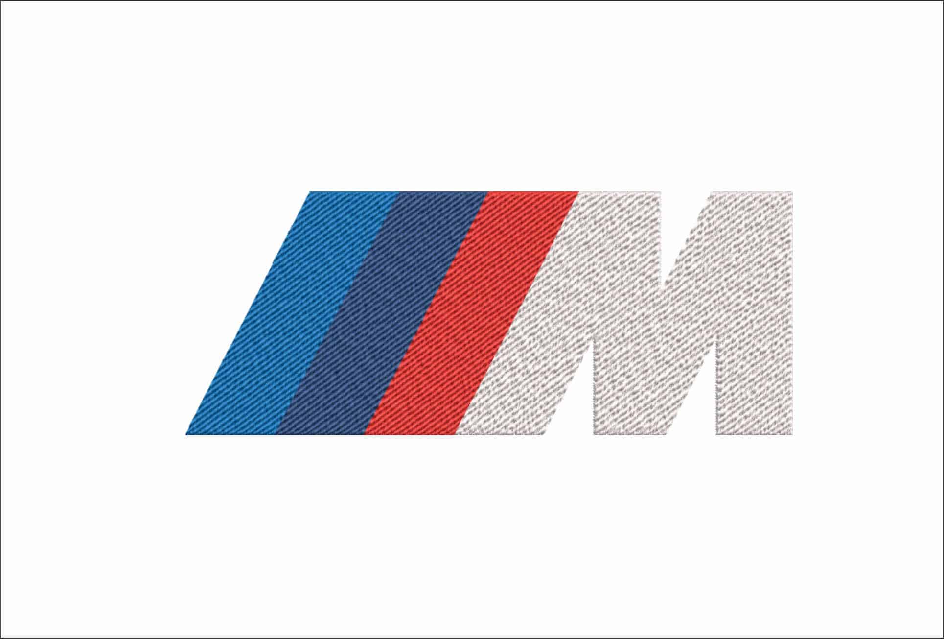 BMW M Sport White Large Car Logo embroidery design - BMW M Sport White Large  machine pattern Car Auto Company embroidery file instant download in a frame