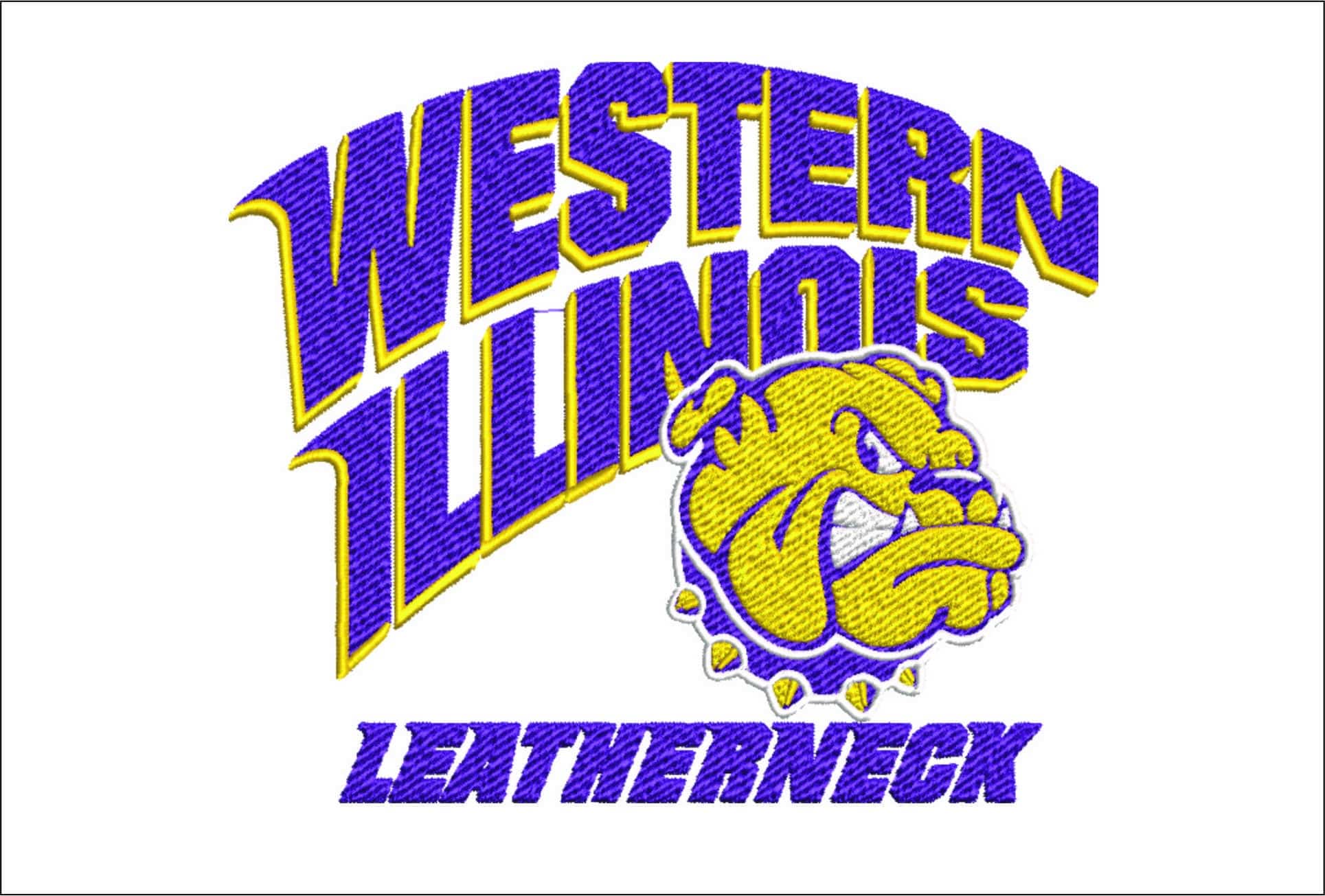 West Illinois Leathernecks logo embroidery design - West Illinois University - Missouri Valley logo embroidery machine pattern embroidery file - instant download