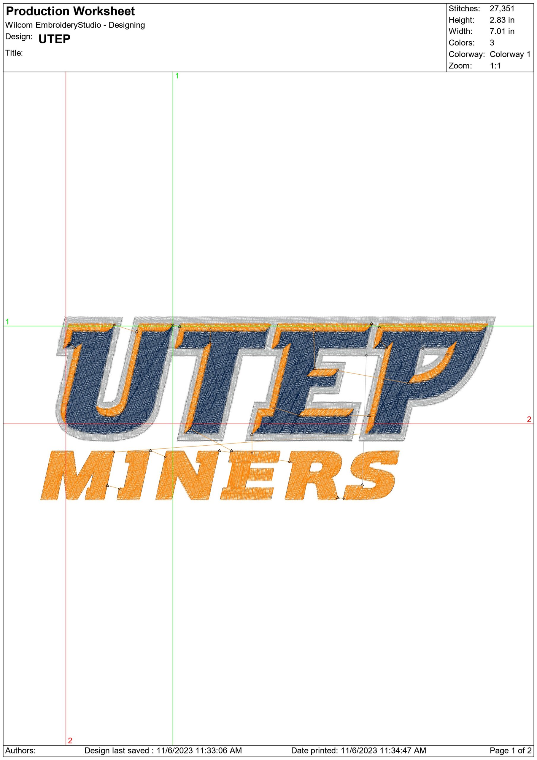 University Of Texas at El Paso logo embroidery design -University of Texas El Paso-Sun Bowl Stadium logo embroidery machine pattern embroidery file - instant download — view 2