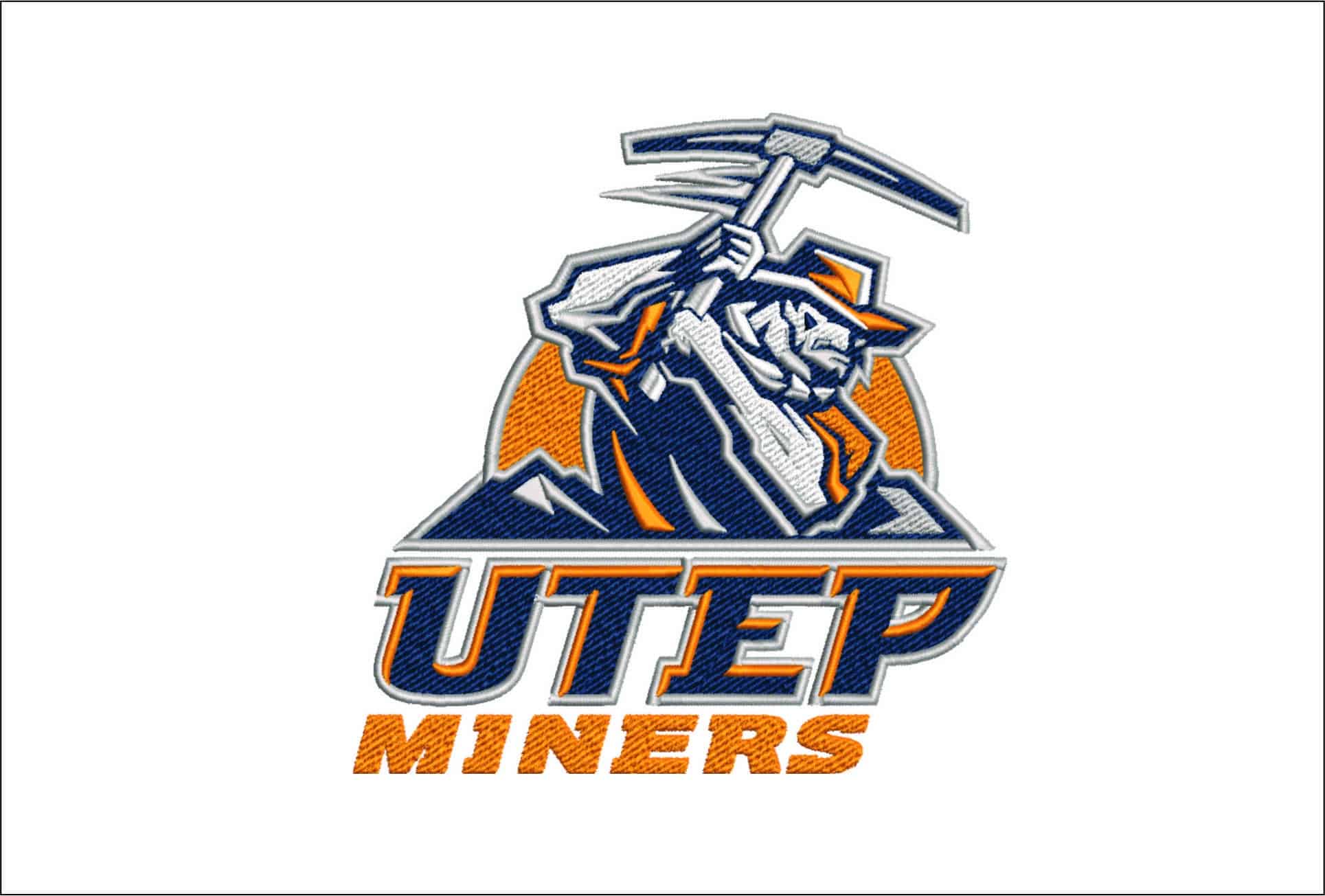 UTEP Miners logo embroidery design - UTEP Miners -Sun Bowl Stadium logo embroidery machine pattern embroidery file - instant download
