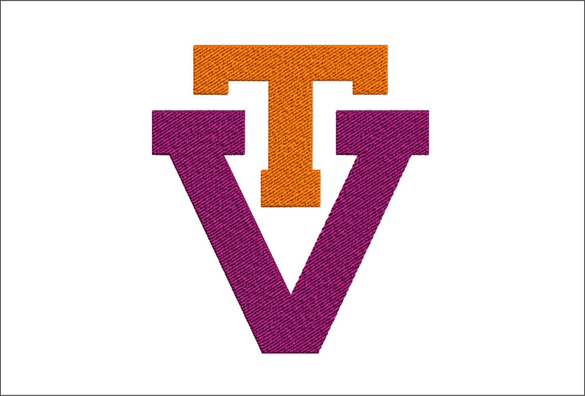 Virginia Tech Hokies logo 1974 embroidery design - Lane Stadium Worsham Field- Logo  embroidery machine pattern embroidery file - instant download
