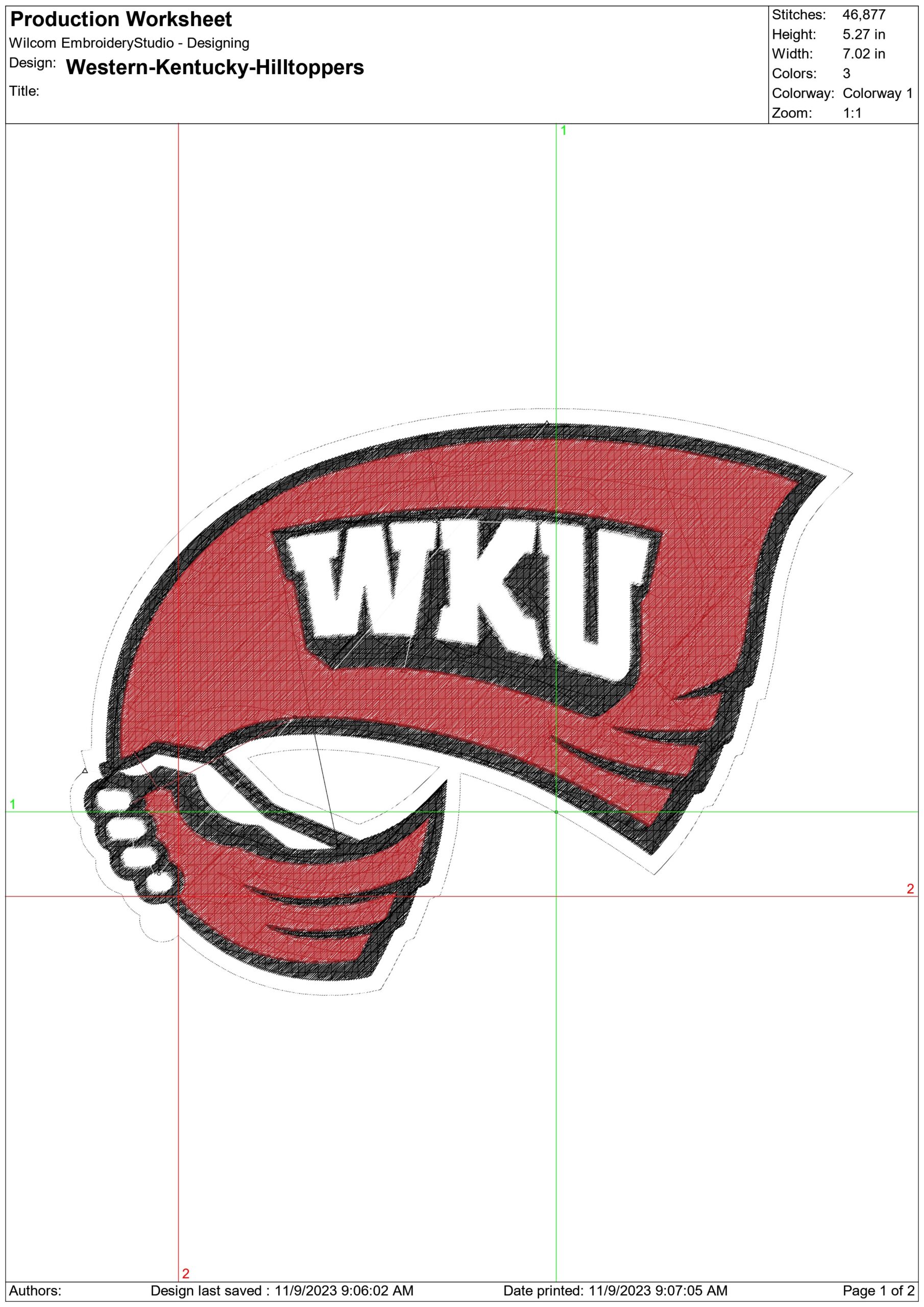 Western Kentucky Hilltoppers logo embroidery design - Houchens Industries L.T Smith Stadium - Logo  embroidery machine pattern embroidery file - instant download — view 2