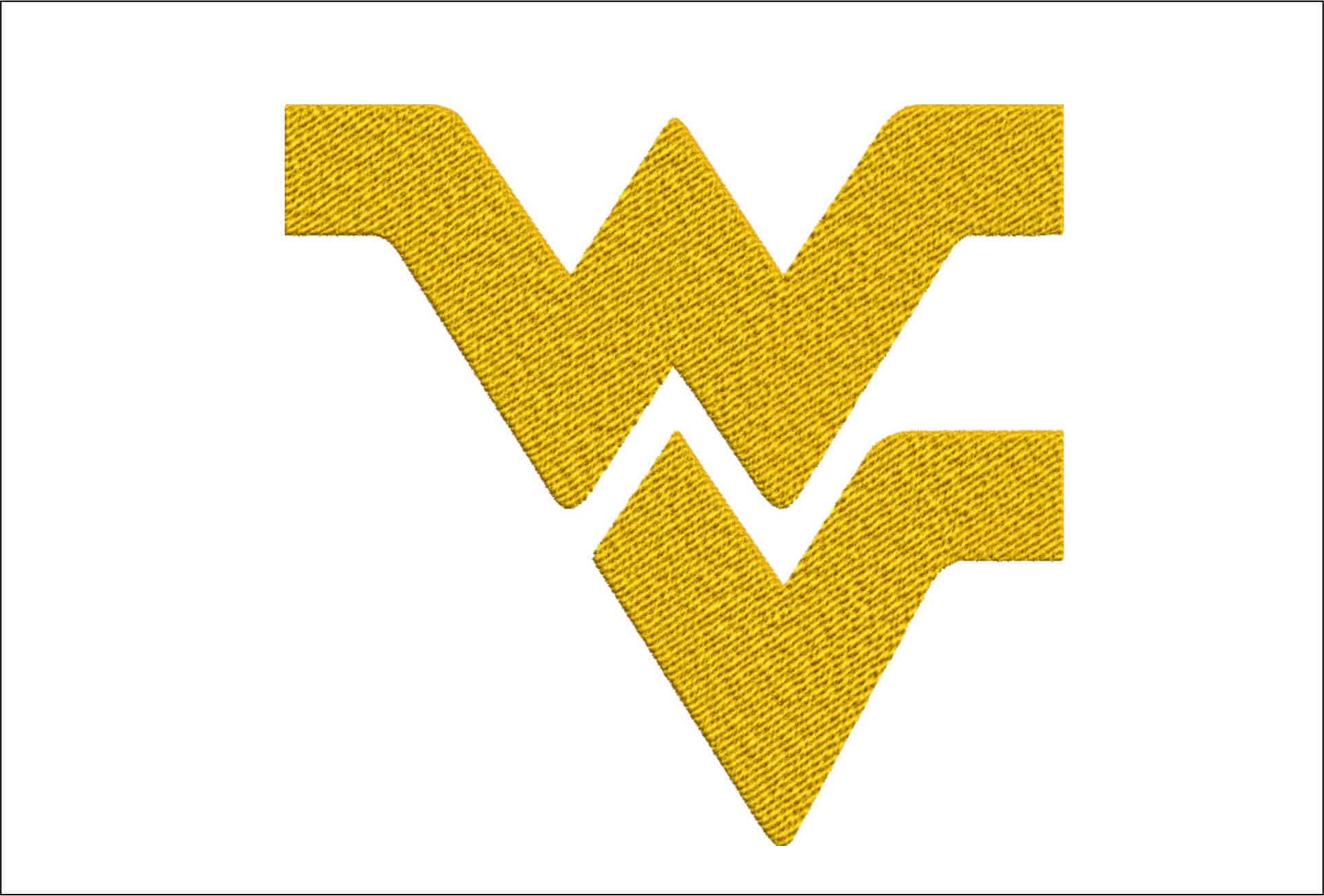 West Virginia Mountaineers logo embroidery design - Milan Puskar Stadium - Logo  embroidery machine pattern embroidery file - instant download