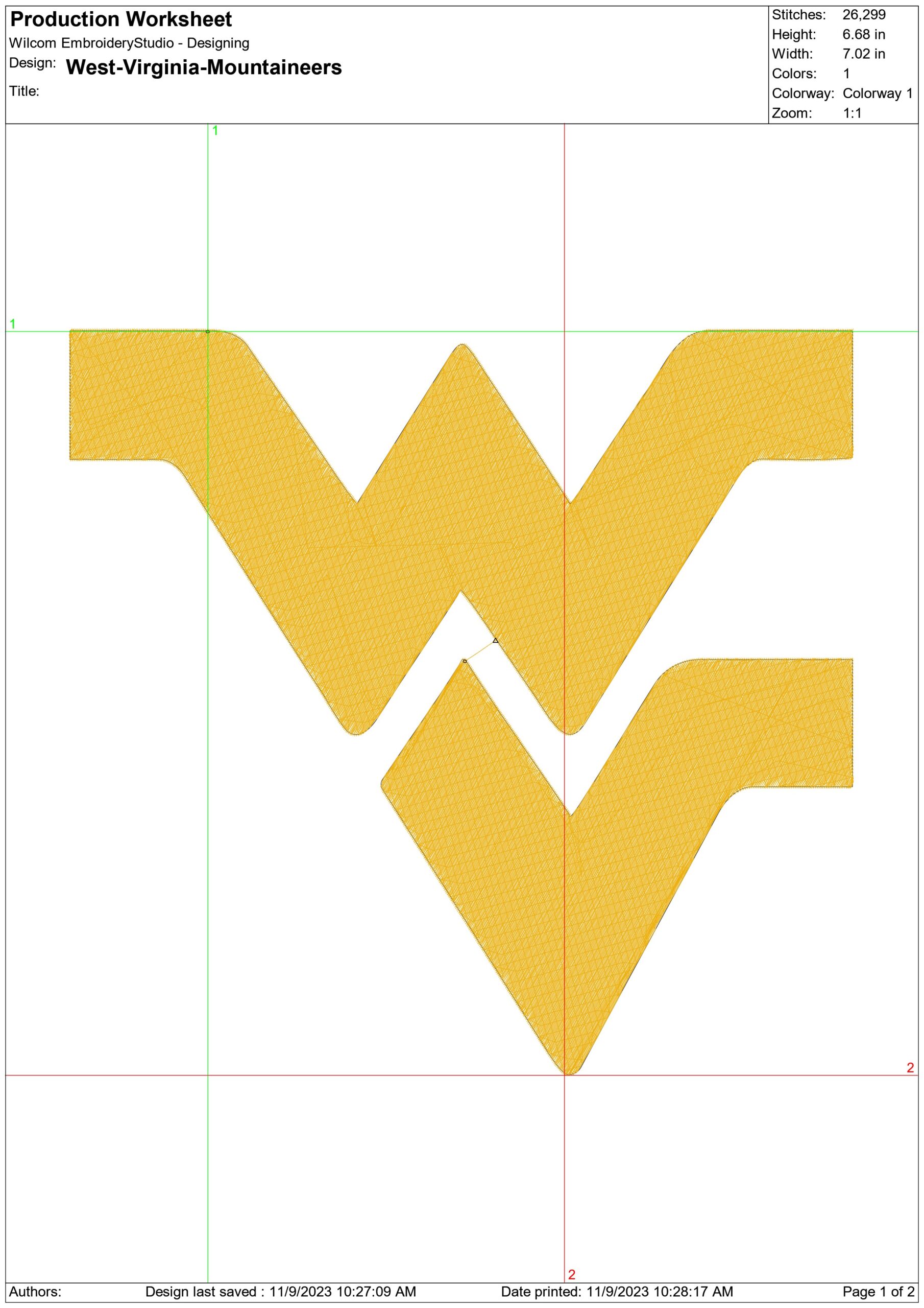 West Virginia Mountaineers logo embroidery design - Milan Puskar Stadium - Logo  embroidery machine pattern embroidery file - instant download — view 2