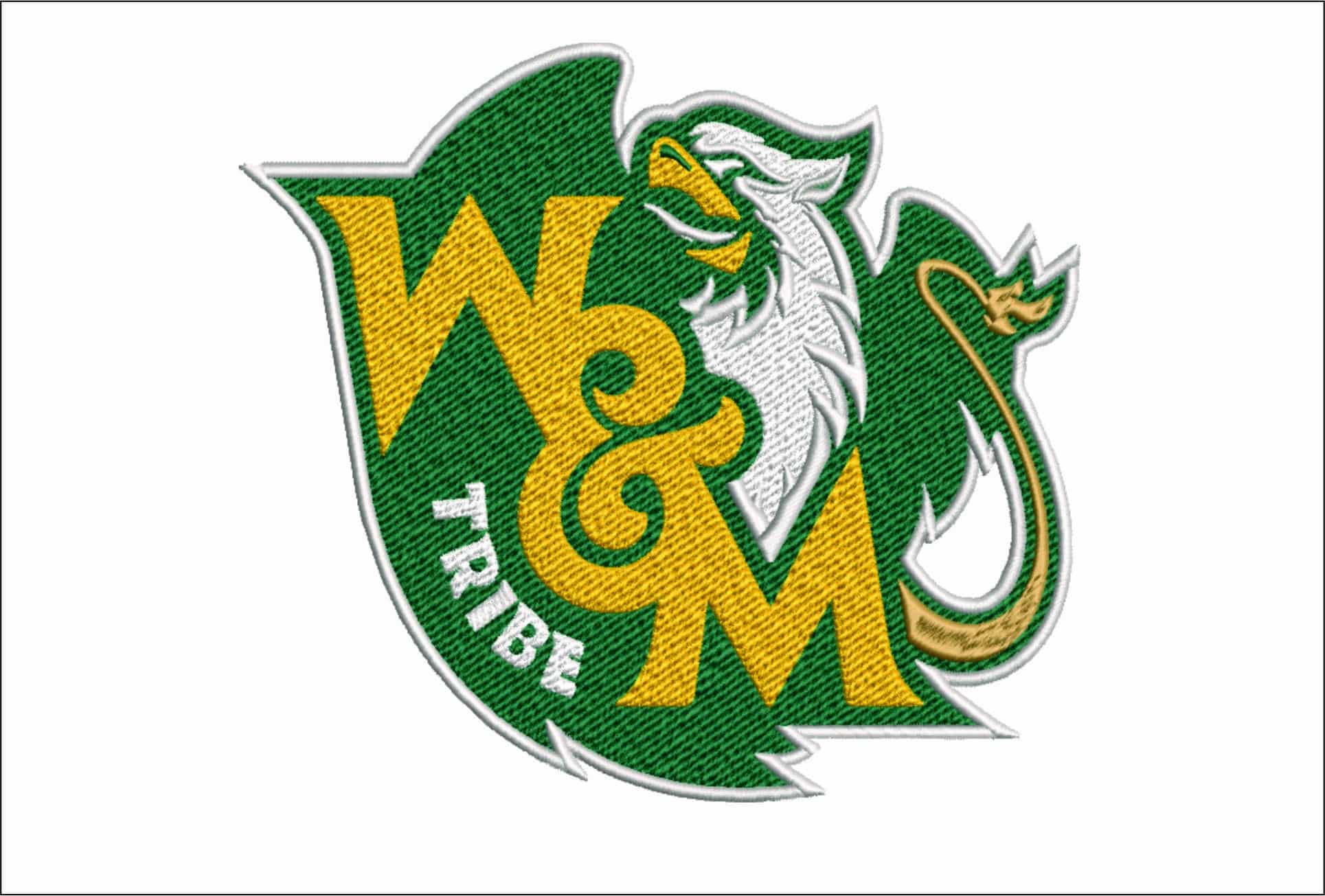William & Mary Tribe logo embroidery design - Zable Stadium - Logo embroidery machine pattern embroidery file - instant download
