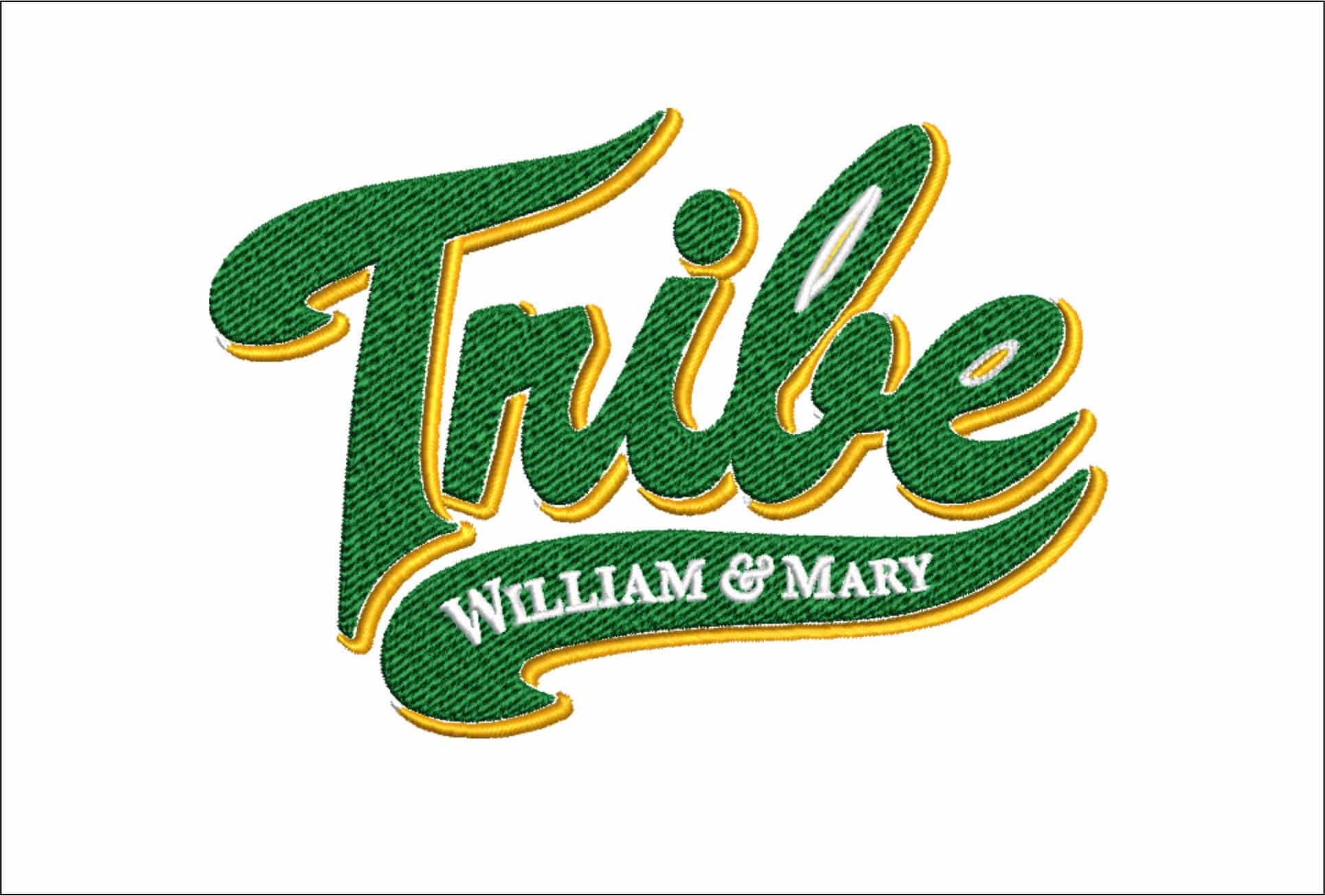William & Mary Tribe logo 2016 embroidery design - Zable Stadium - Logo embroidery machine pattern embroidery file - instant download