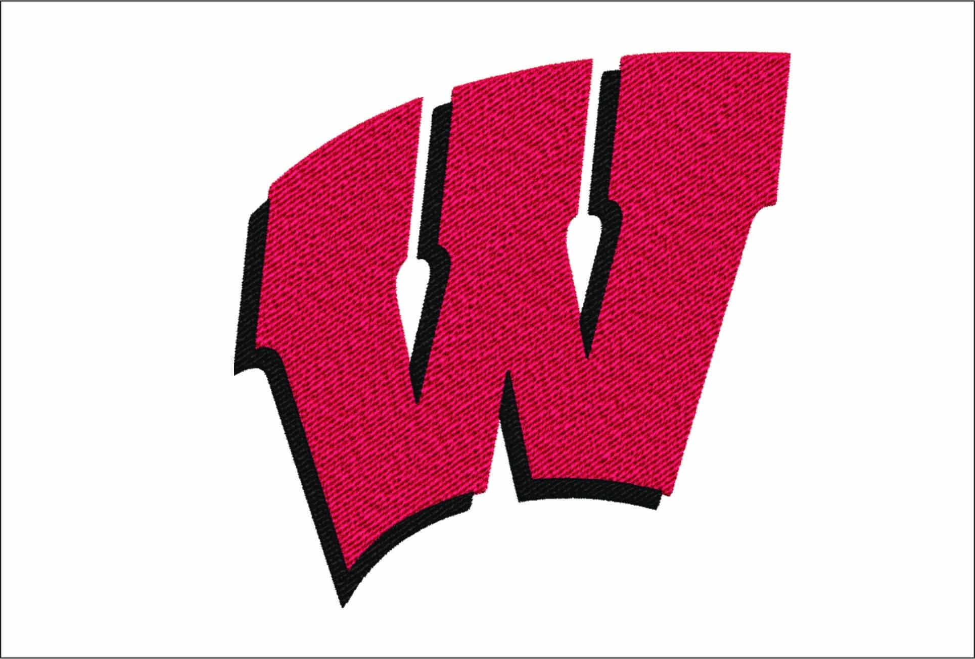 Winconsin Badgers logo embroidery design - Kohl Center Stadium - Logo embroidery machine pattern embroidery file - instant download