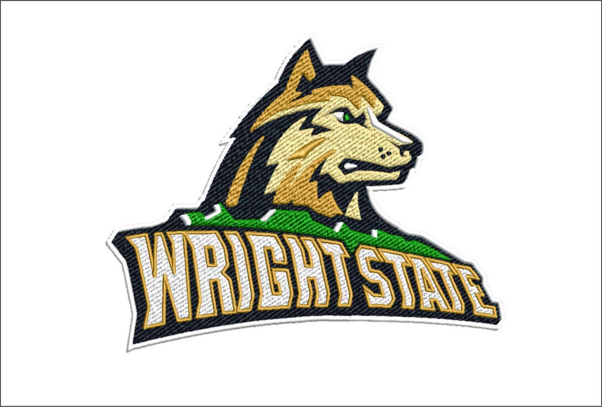 Wright State Raiders logo  embroidery design - Nischwitz Stadium - Logo embroidery machine pattern embroidery file - instant download