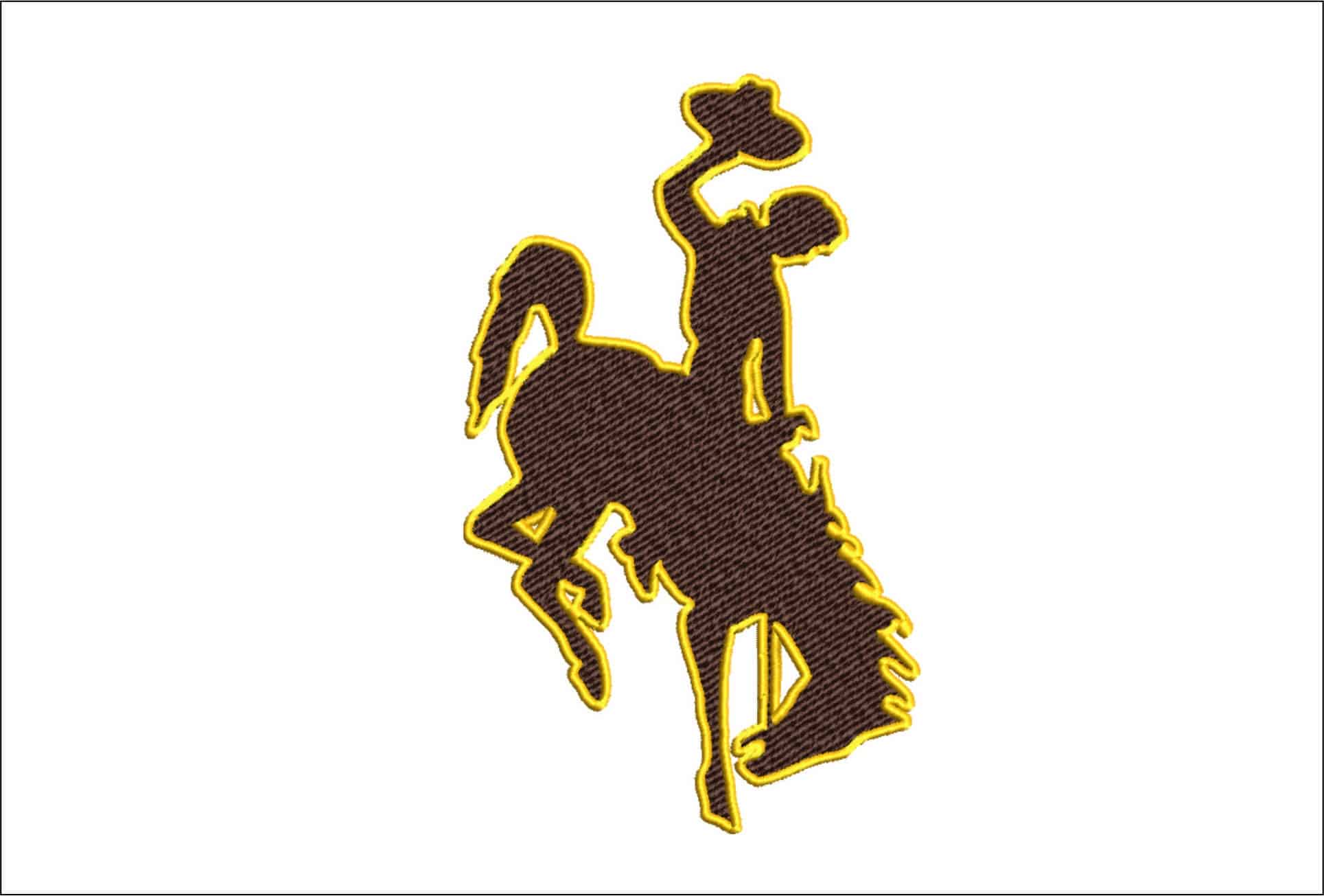 Wyoming Cowboys logo  embroidery design - War Memorial Stadium - Logo embroidery machine pattern embroidery file - instant download