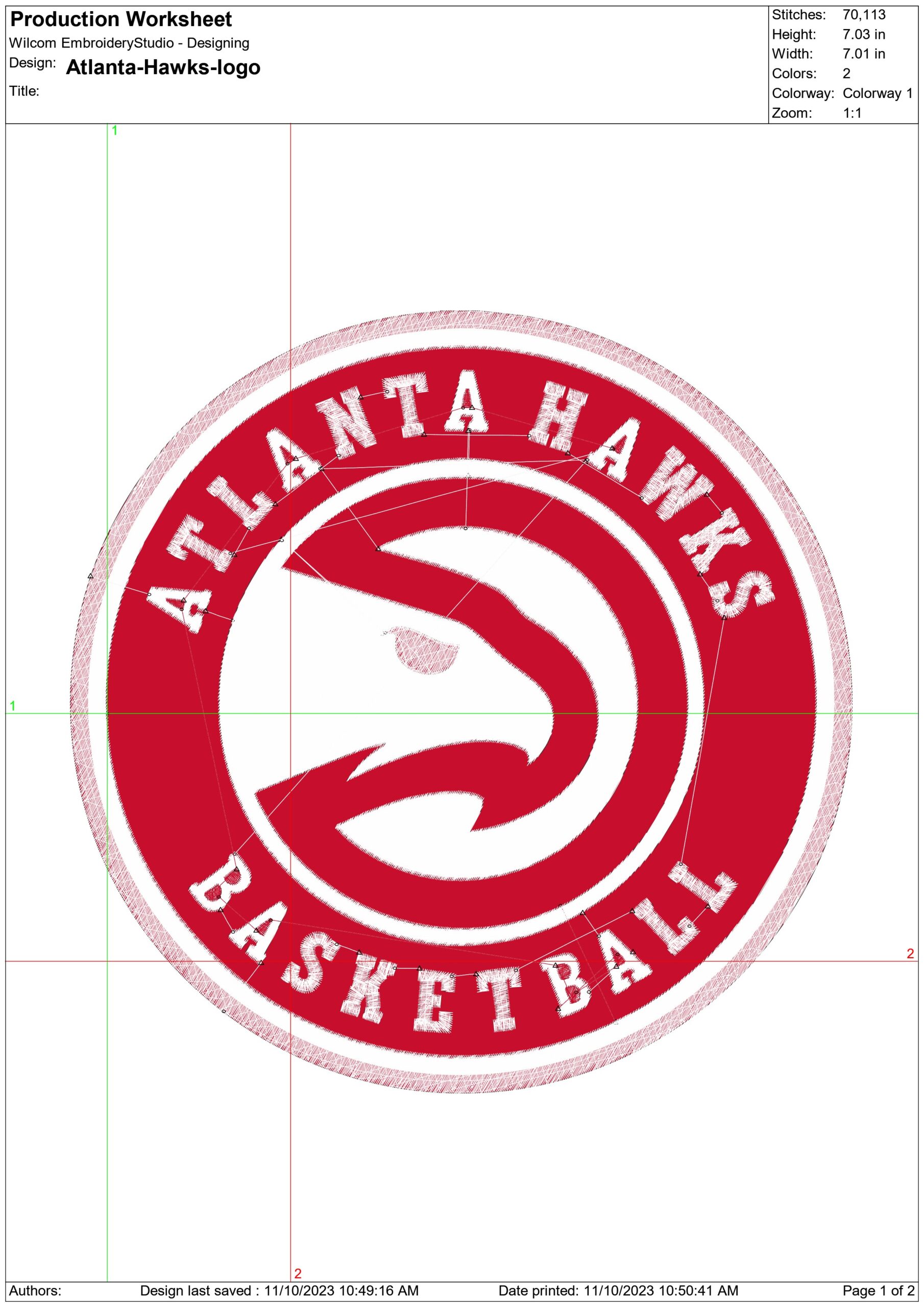 Atlanta Hawks Logo embroidery design - State Farm Arena- embroidery  machine pattern embroidery file - instant download — view 2