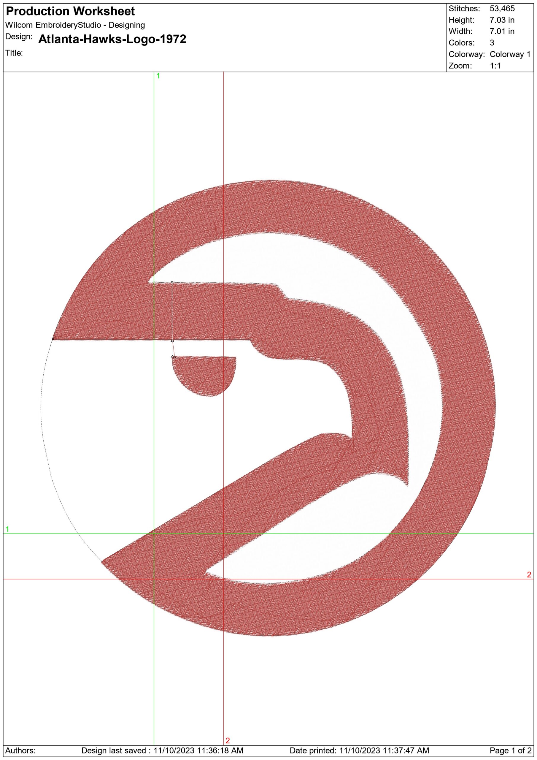 Atlanta Hawks Logo 1972 embroidery design - State Farm Arena- embroidery  machine pattern embroidery file - instant download — view 2