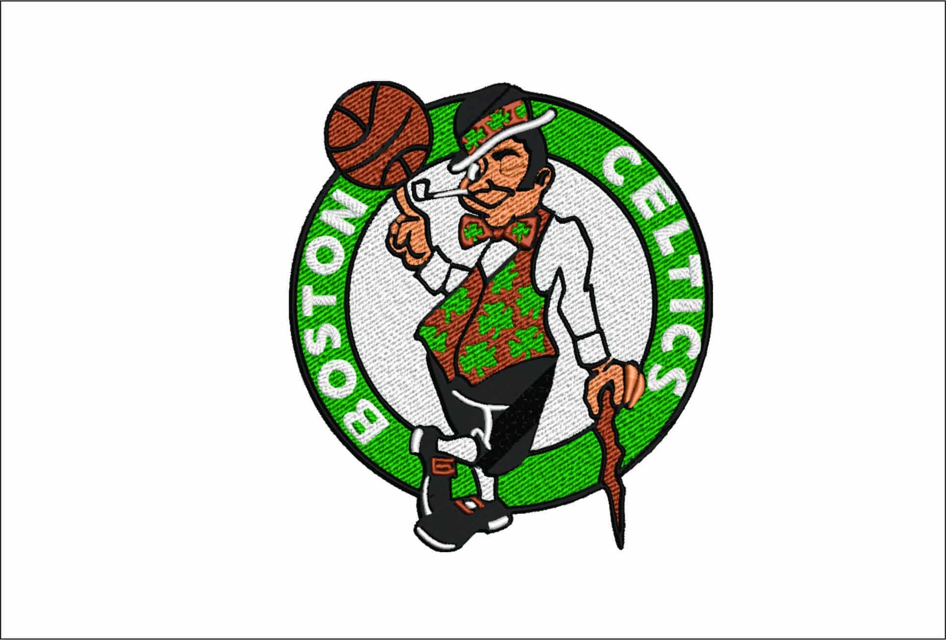 Boston Celtics NBA Logo Satin embroidery design - TD Garden Arena- embroidery  machine pattern embroidery file - instant download