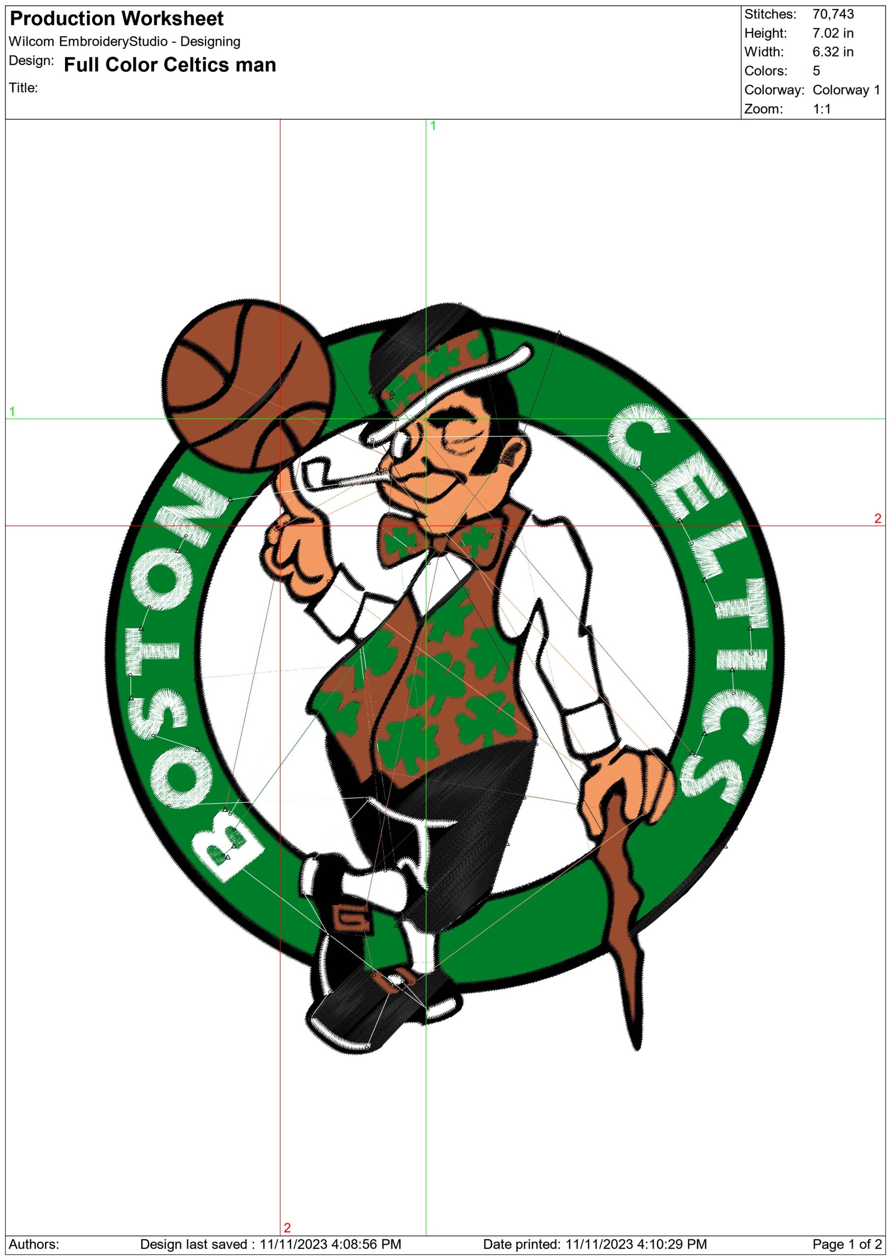 Boston Celtics NBA Logo Satin embroidery design - TD Garden Arena- embroidery  machine pattern embroidery file - instant download — view 2