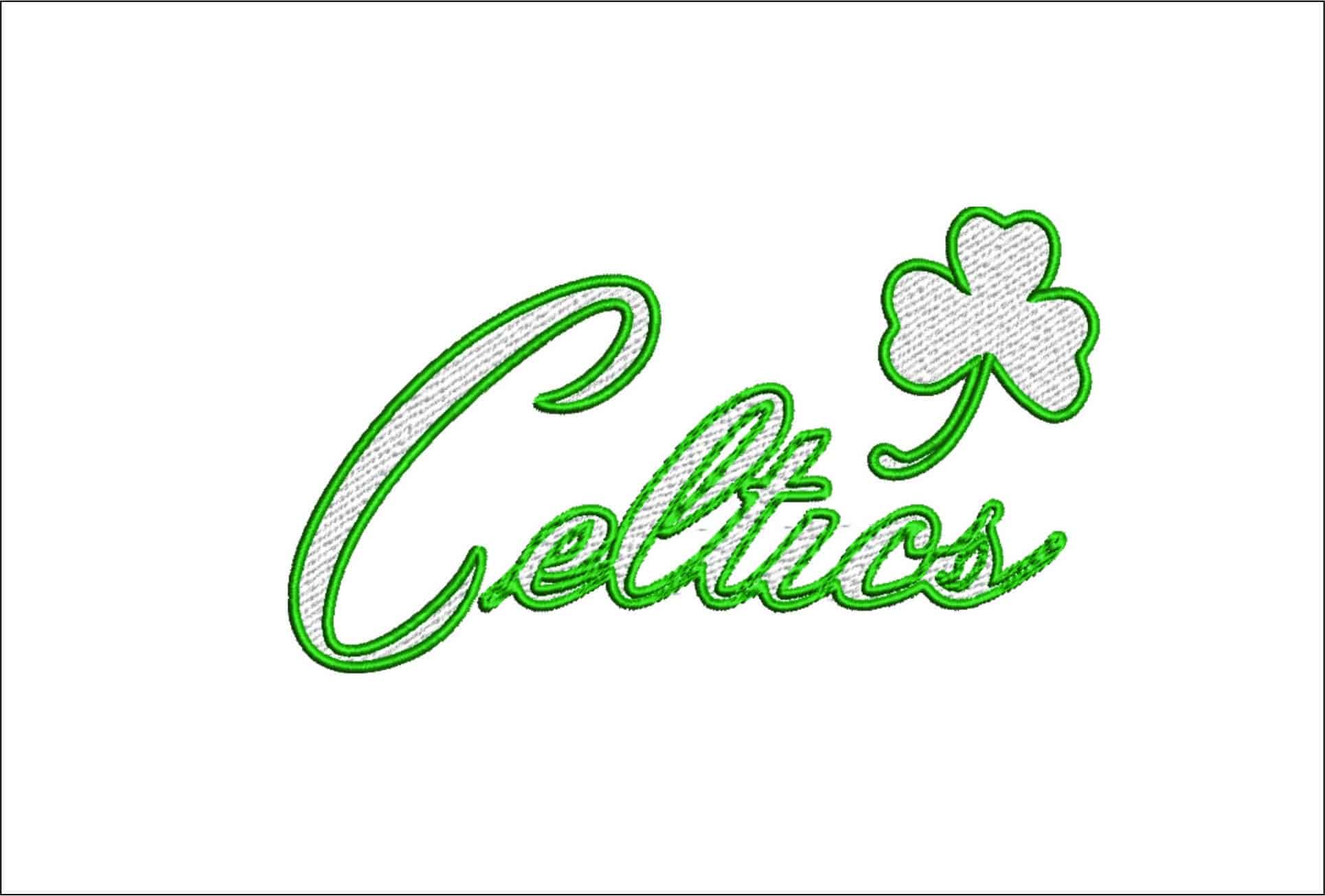 Just Celtics Full Man Green NBA Logo  embroidery design - TD Garden Arena- embroidery  machine pattern embroidery file - instant download