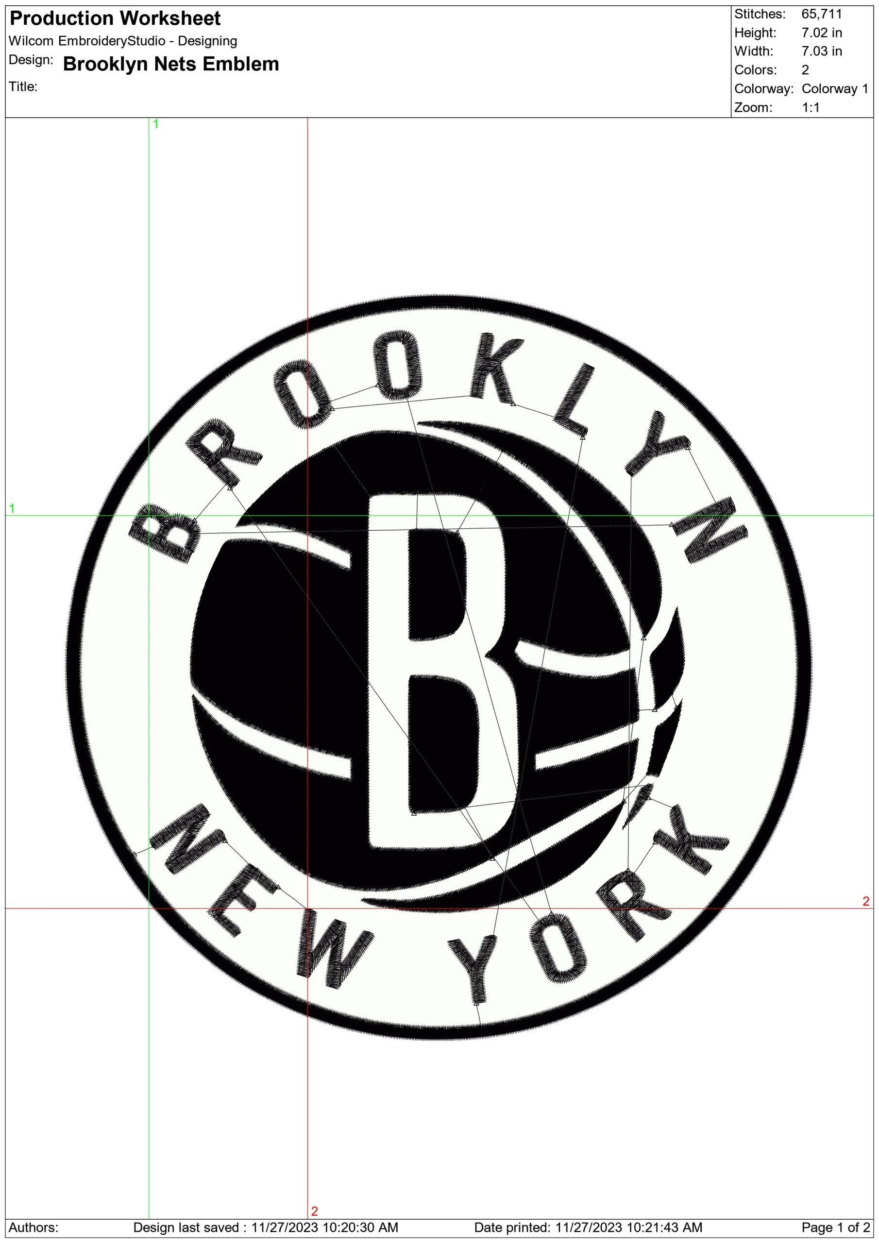Brooklyn Nets Emblem  NBA Logo  embroidery design - Barclays Center Arena- embroidery  machine pattern embroidery file - instant download — view 3
