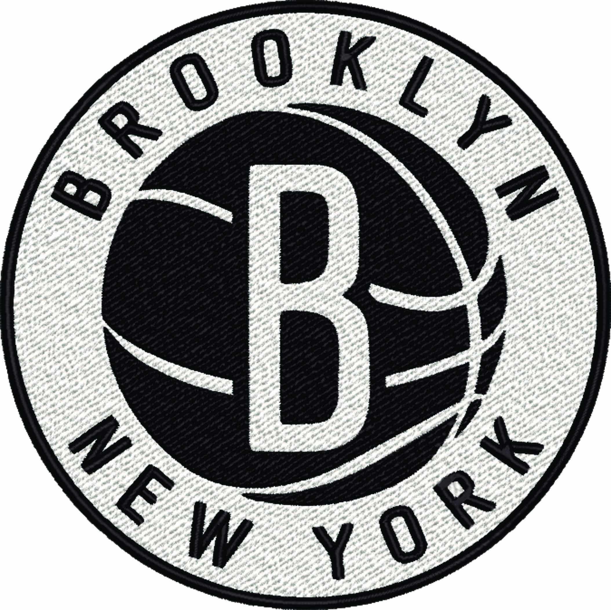 Brooklyn Nets Emblem  NBA Logo  embroidery design - Barclays Center Arena- embroidery  machine pattern embroidery file - instant download — view 2